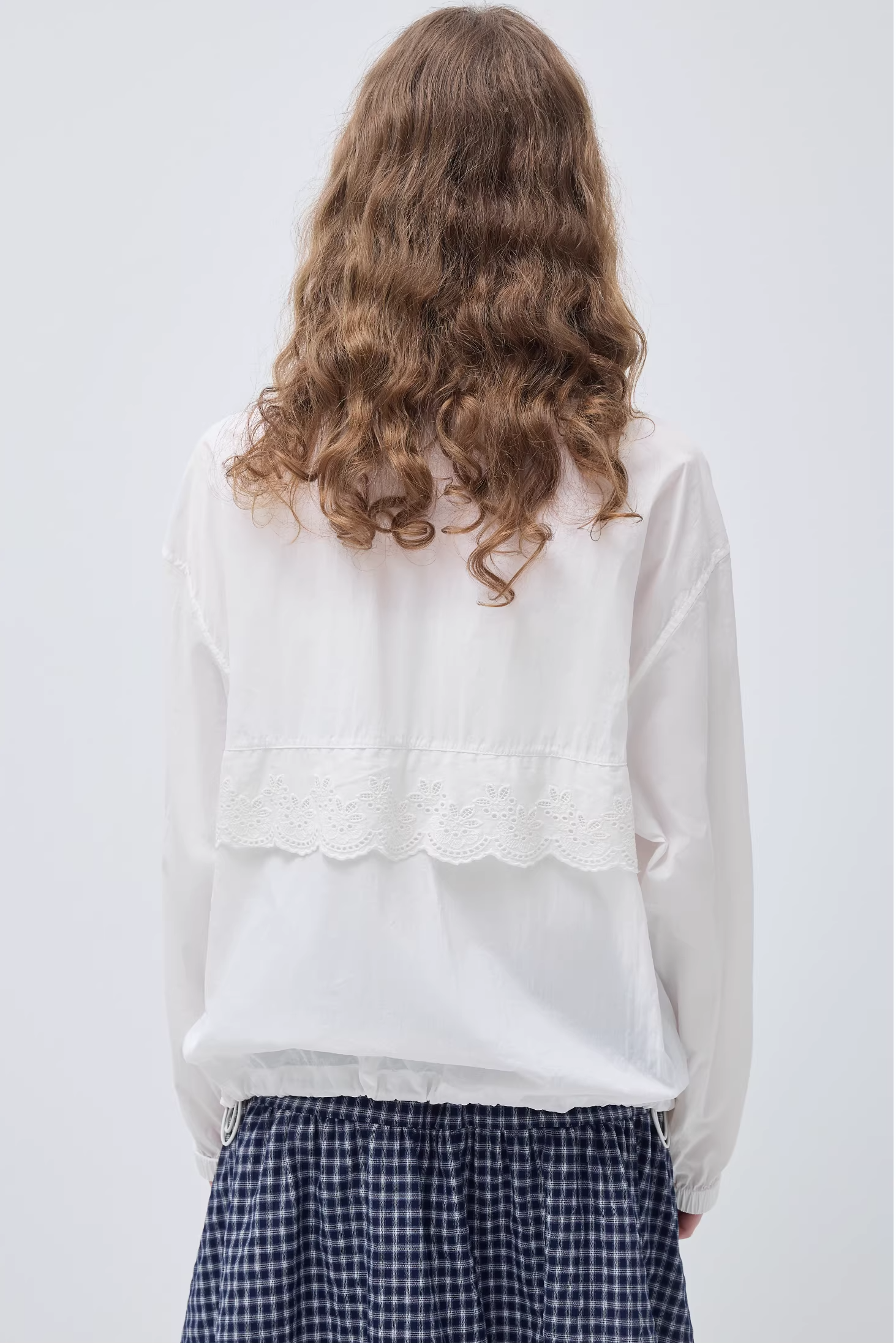 コントラストカラードローストリングレースルーズジャケットC3535