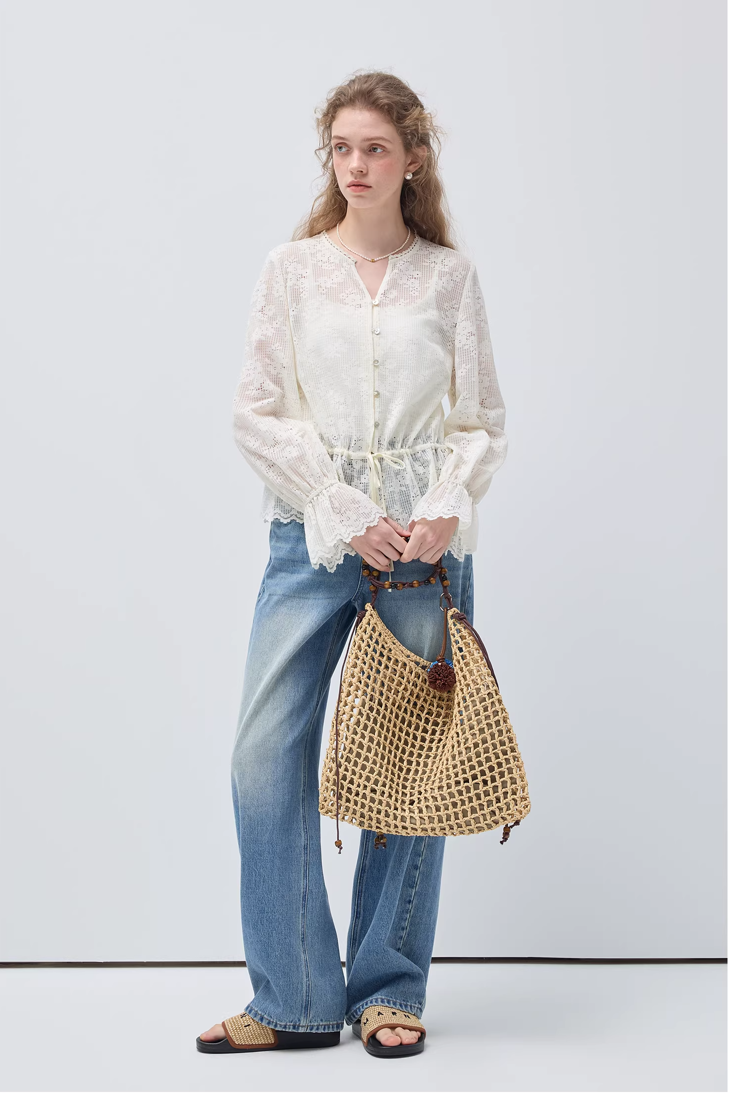 フラワーランゲージライトシャツC3538