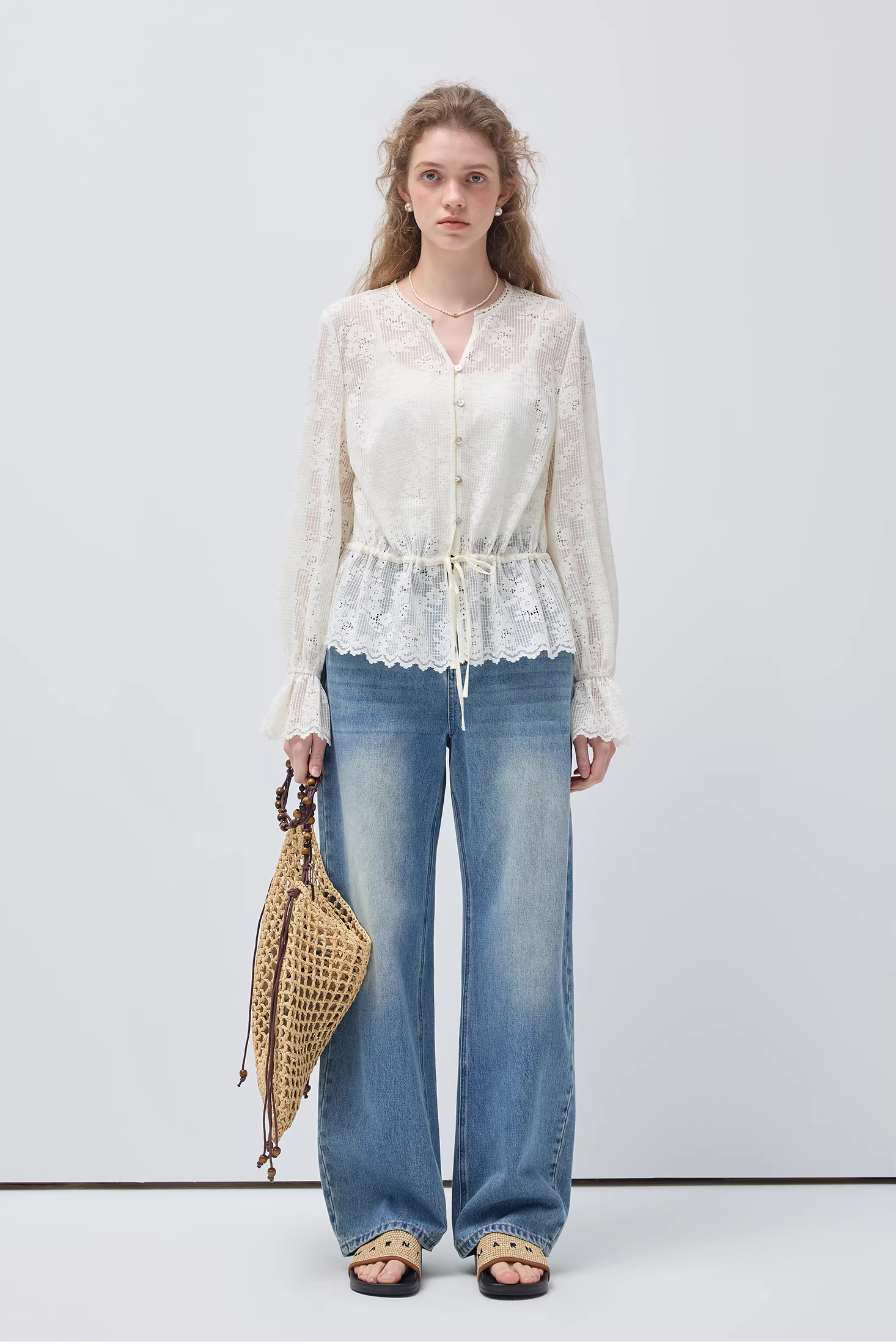 フラワーランゲージライトシャツC3538