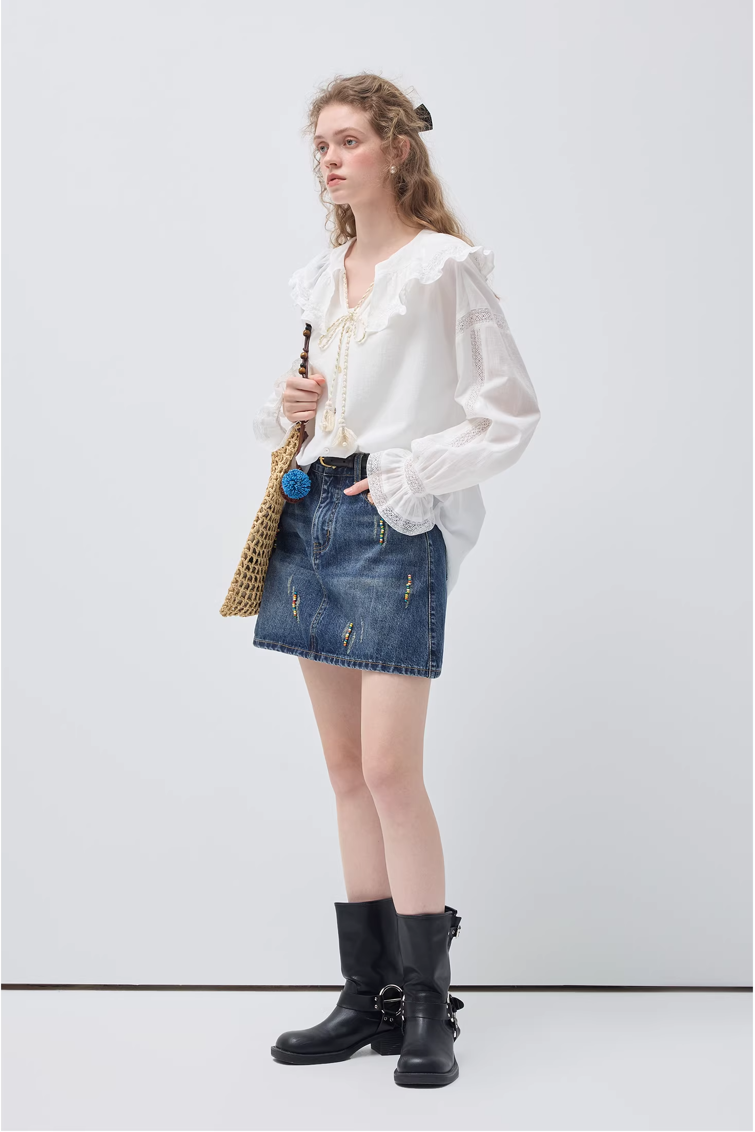 スウィートエレガントフリルブラウスC3541