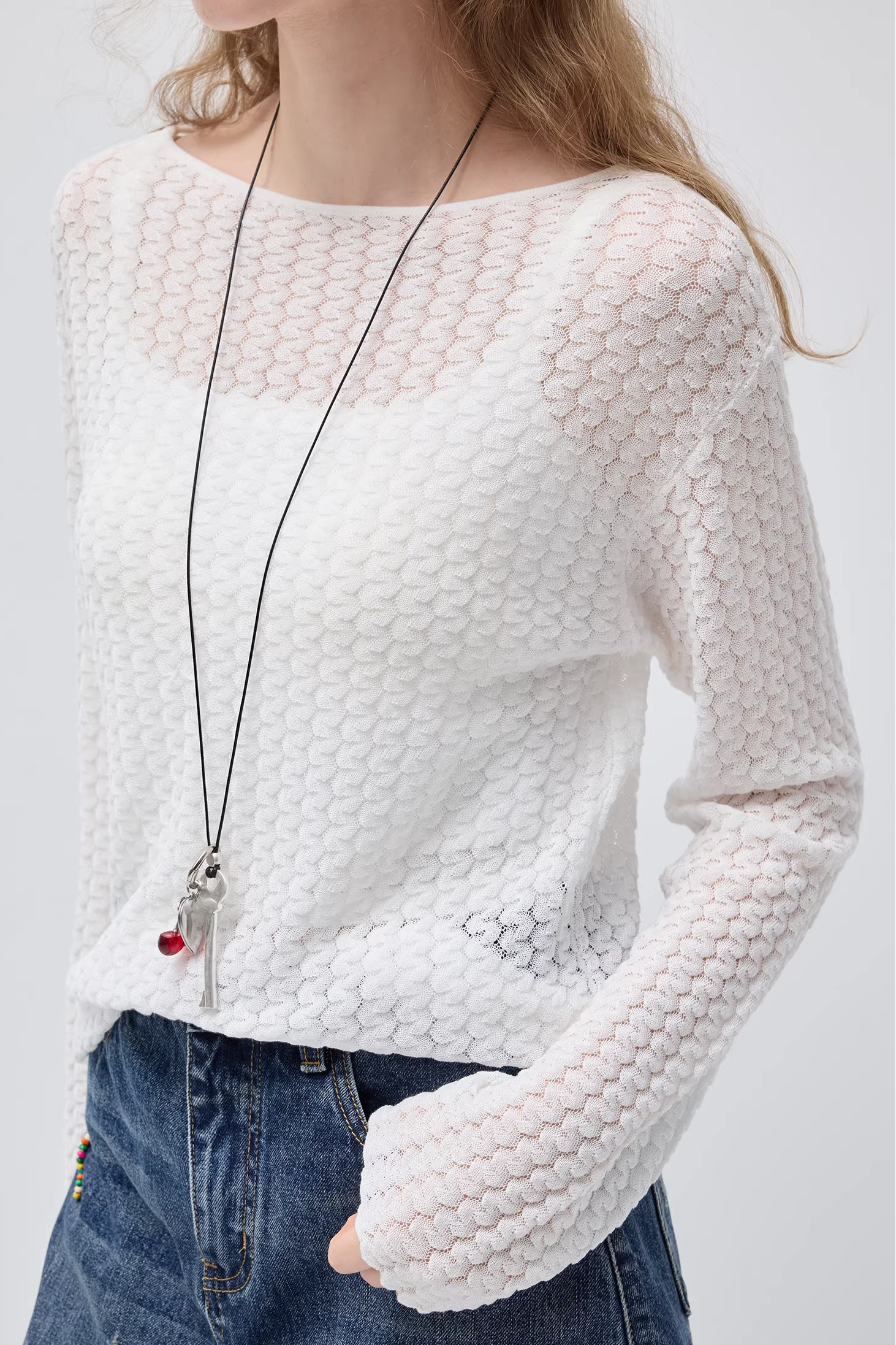 リヨセルテクスチャーセーターC3548