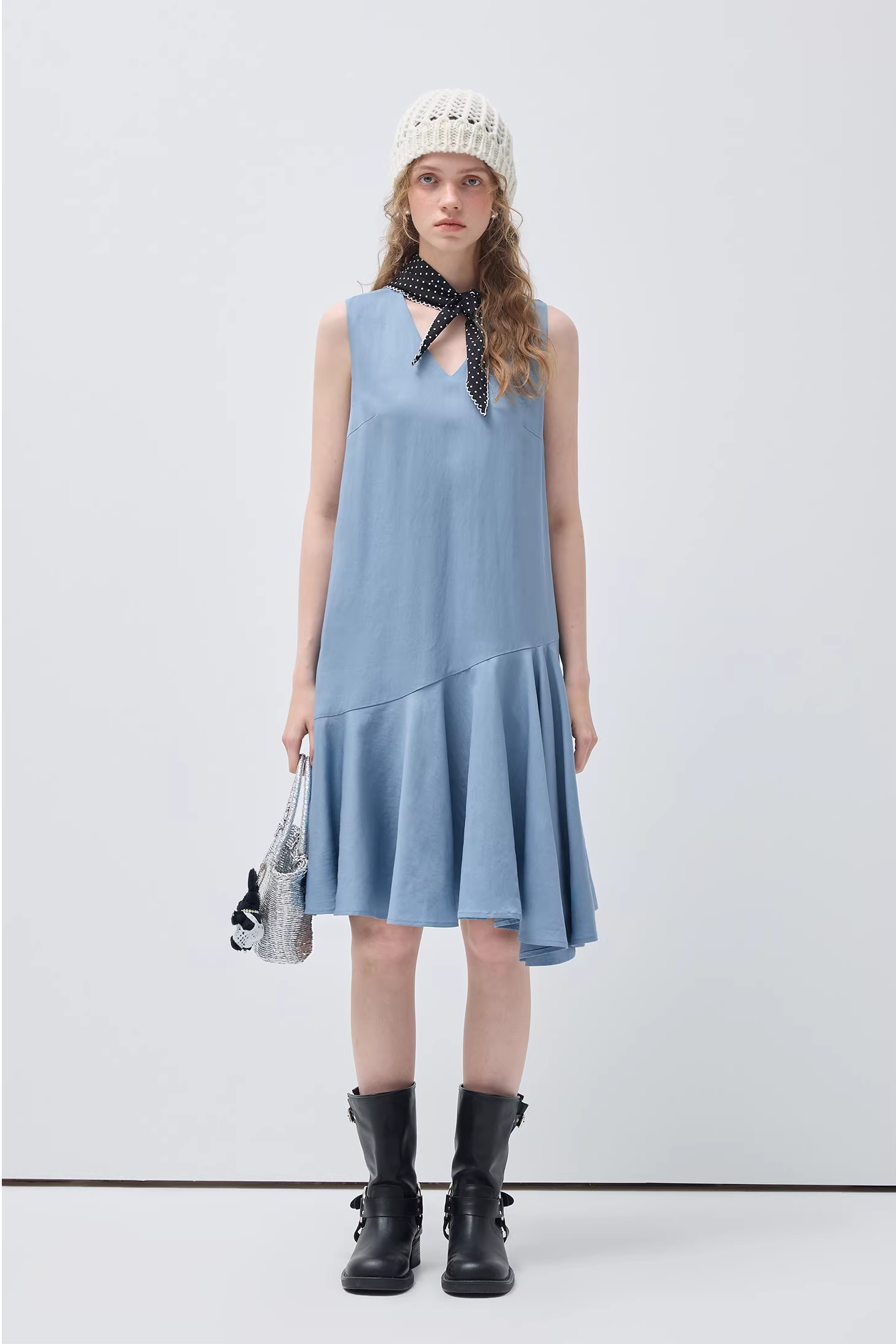 VネックマーメイドスカートC3558