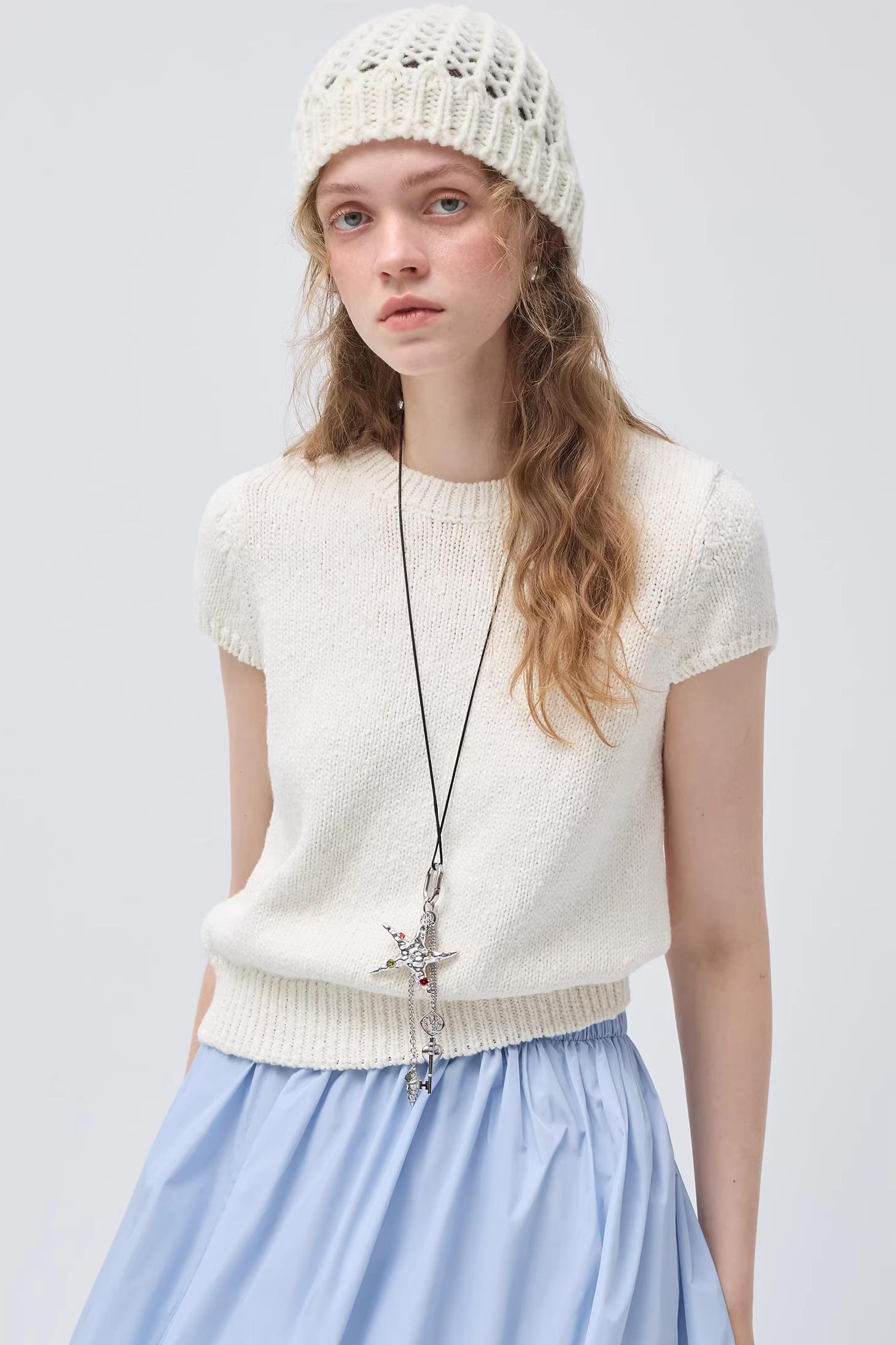 モネクラウドコットンソフトワックスニットC3560