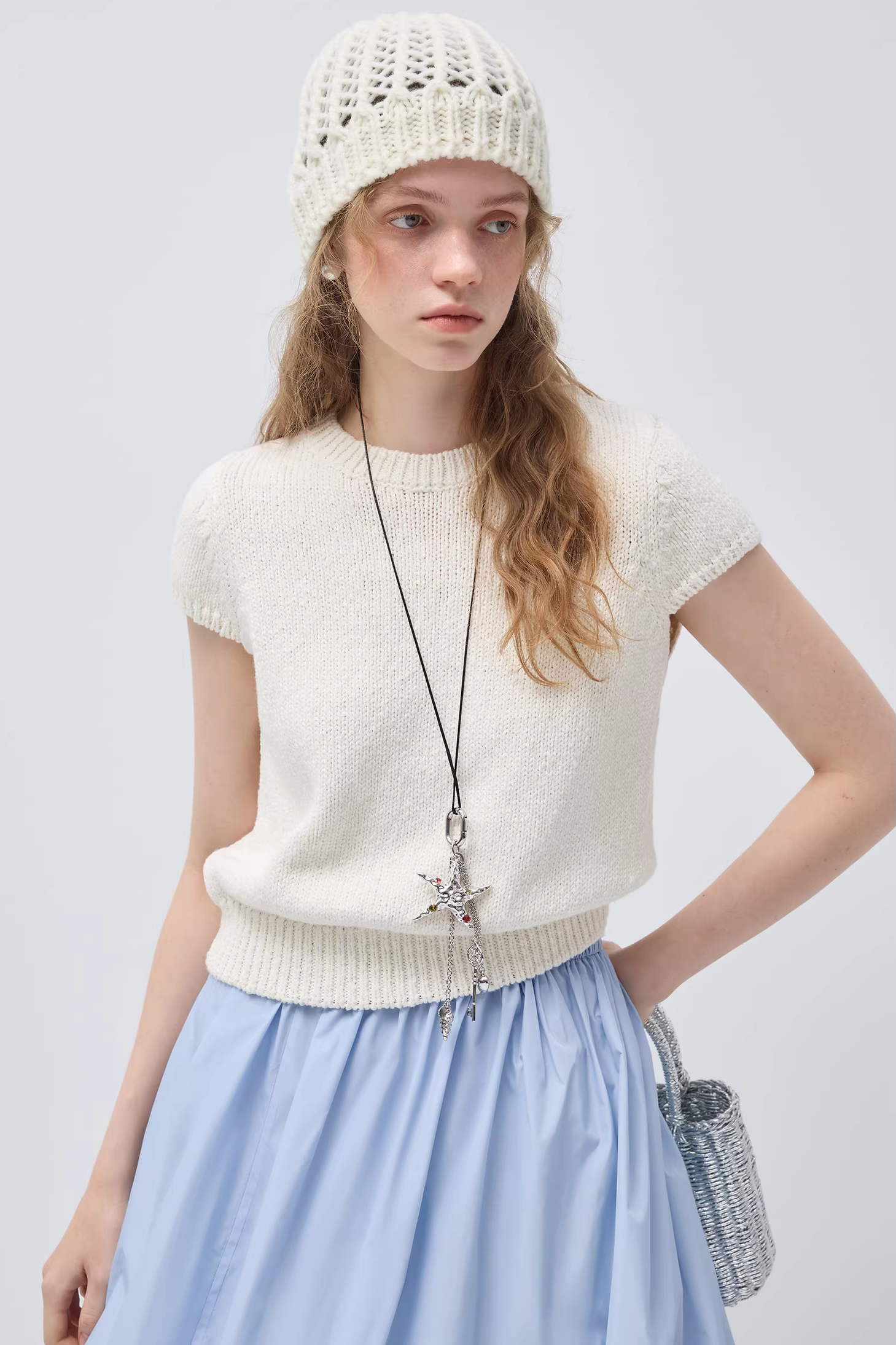 モネクラウドコットンソフトワックスニットC3560