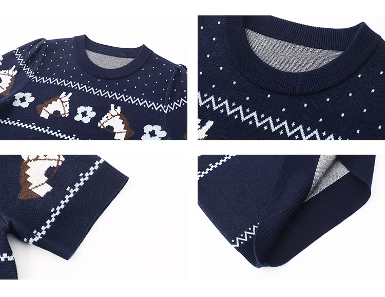 ポニーニットジャカードプルオーバーC3566