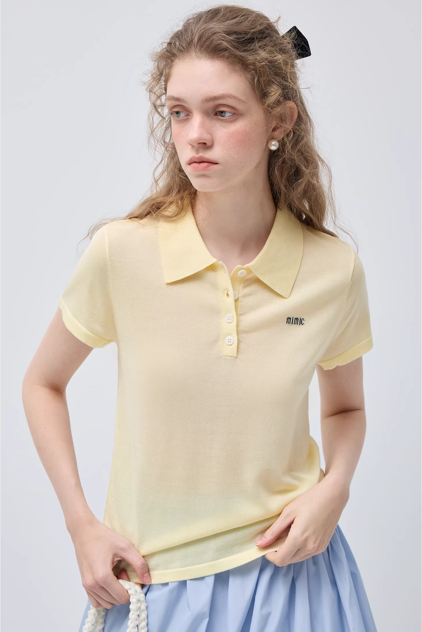 リヨセルニットポロTシャツC3569