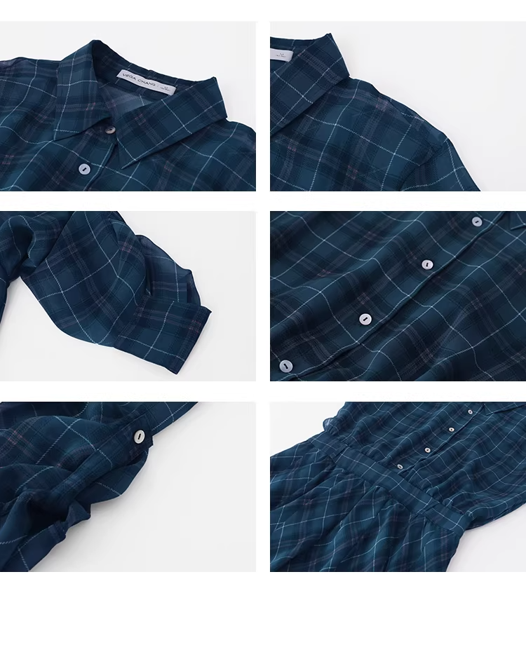 パステルチェックデザインワンピースC3623