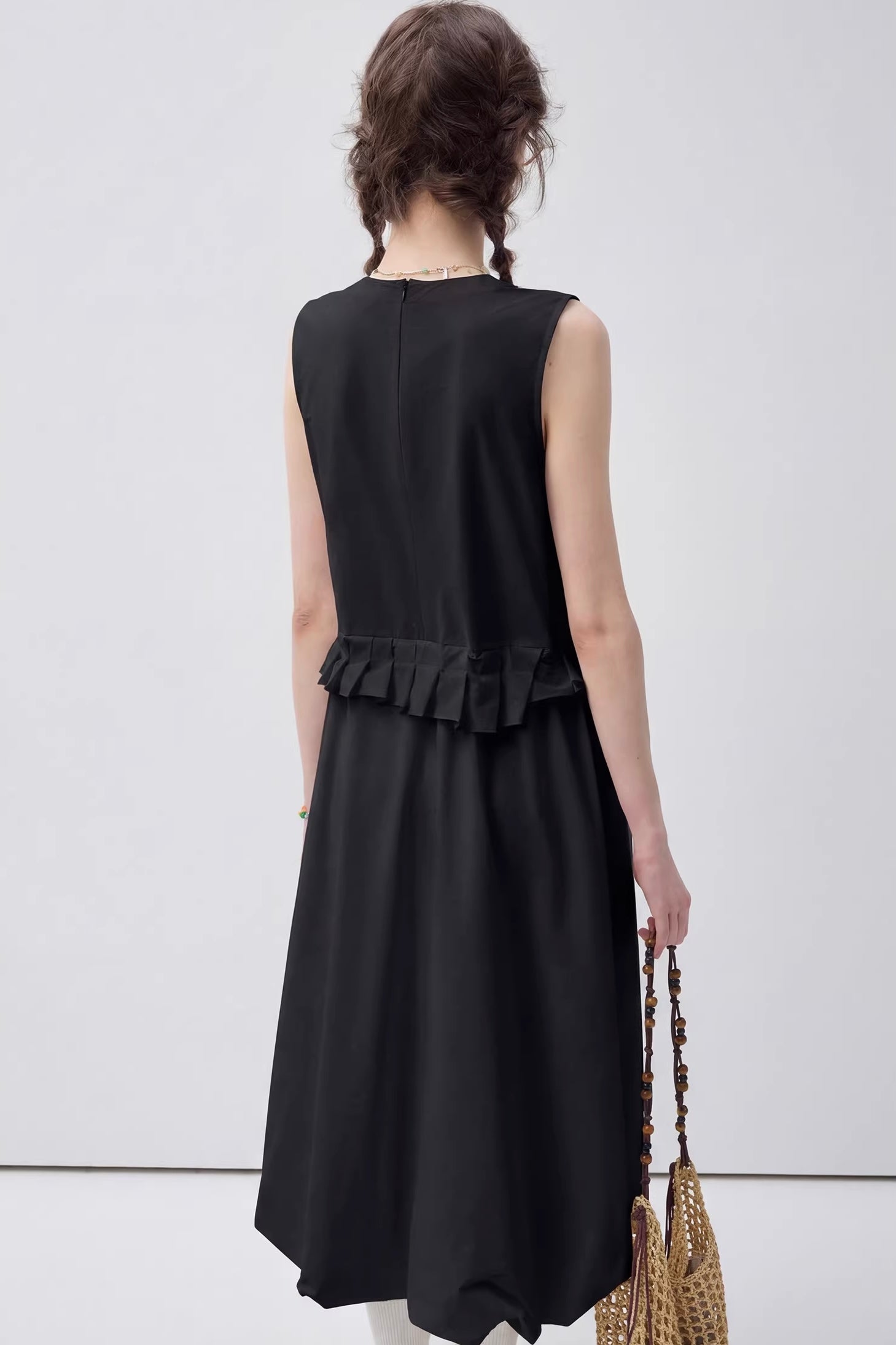 クール&モードノースリーブフリルワンピースC3627