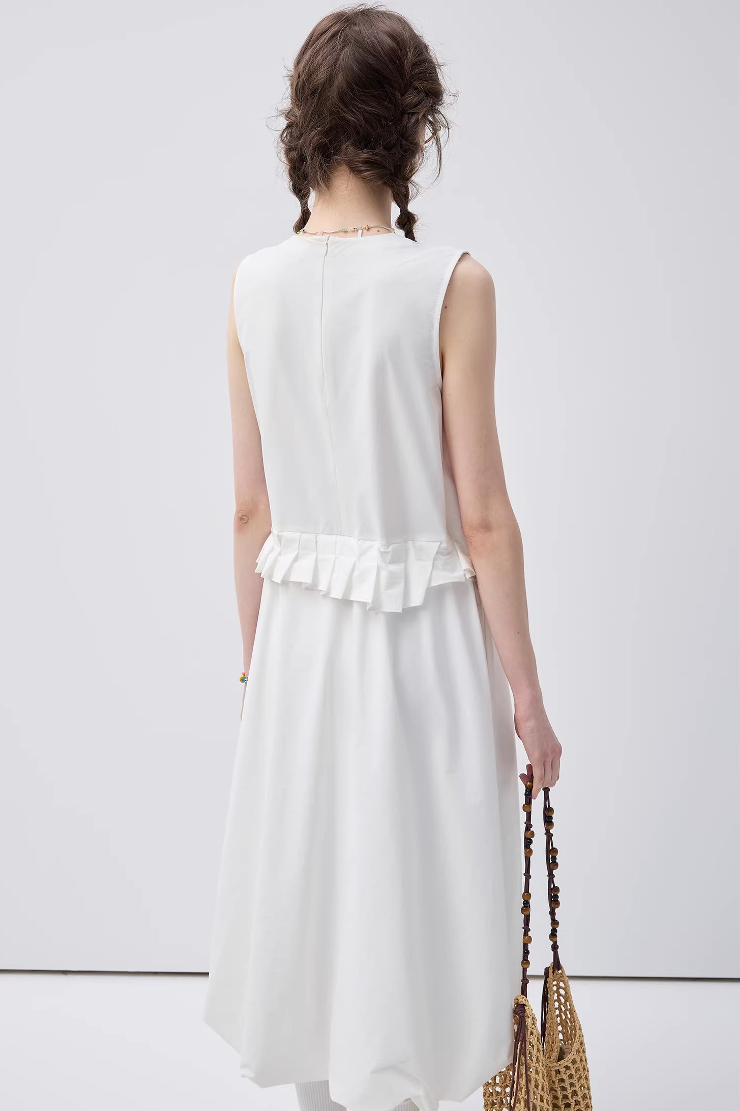 クール&モードノースリーブフリルワンピースC3627