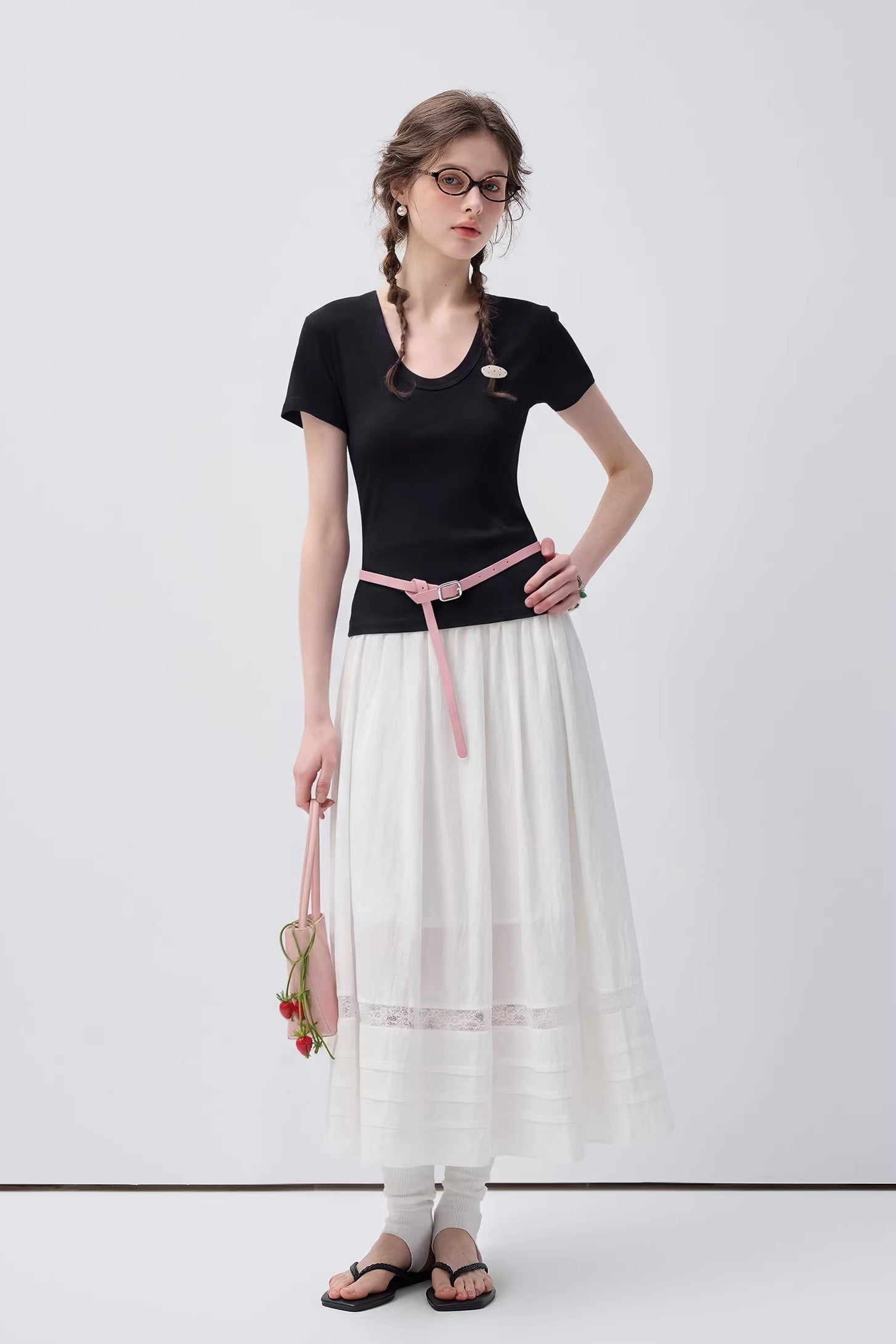 UネックフィットシルエットTシャツC3633