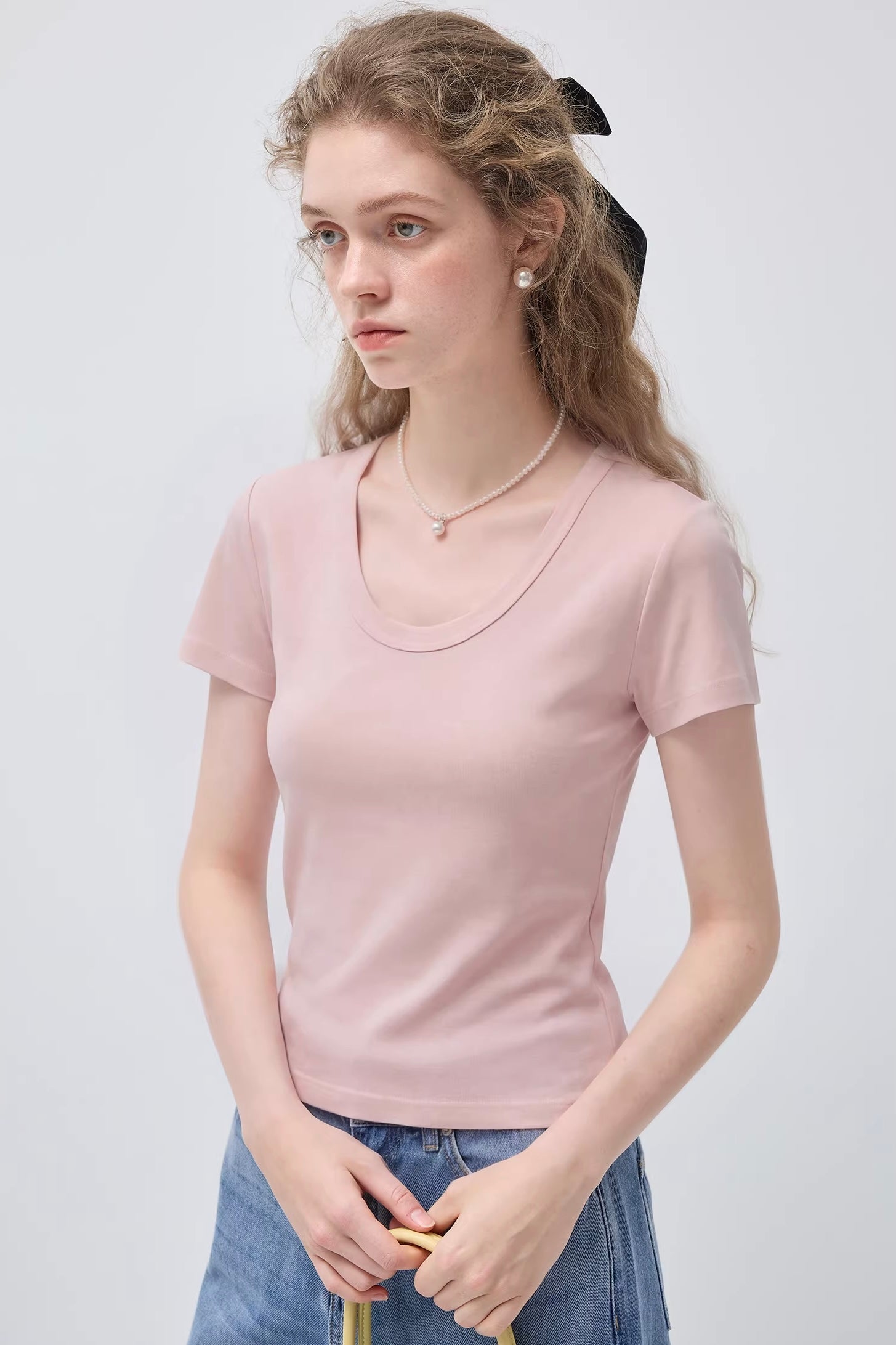 UネックフィットシルエットTシャツC3633