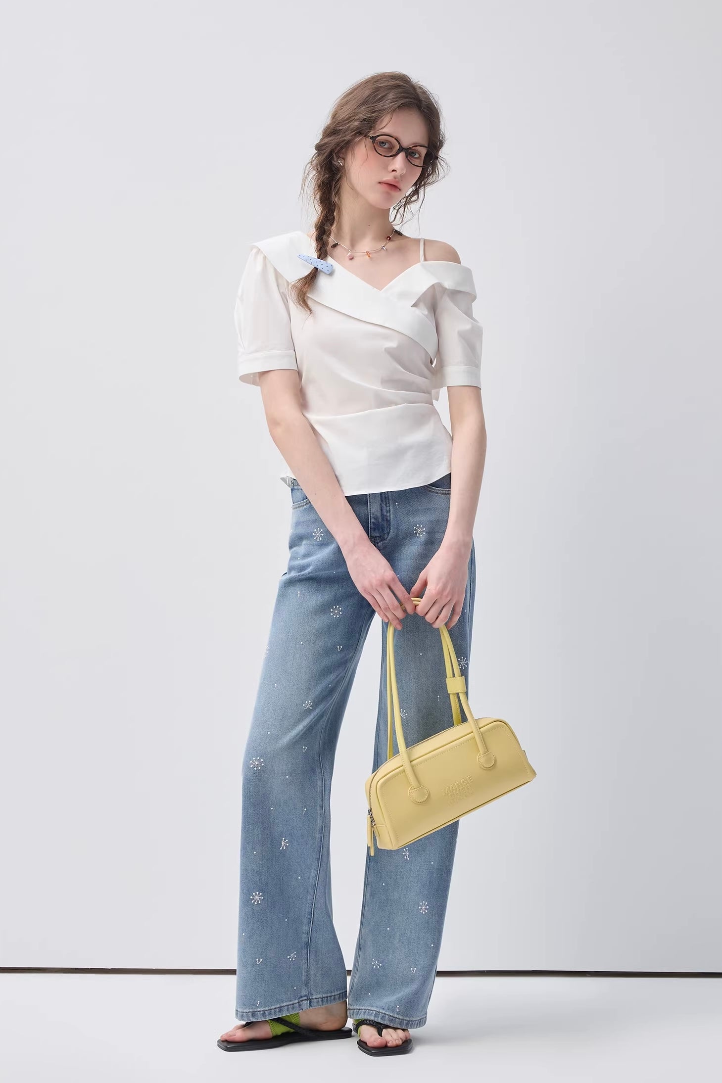 アシメミニマルデザインシャツC3652