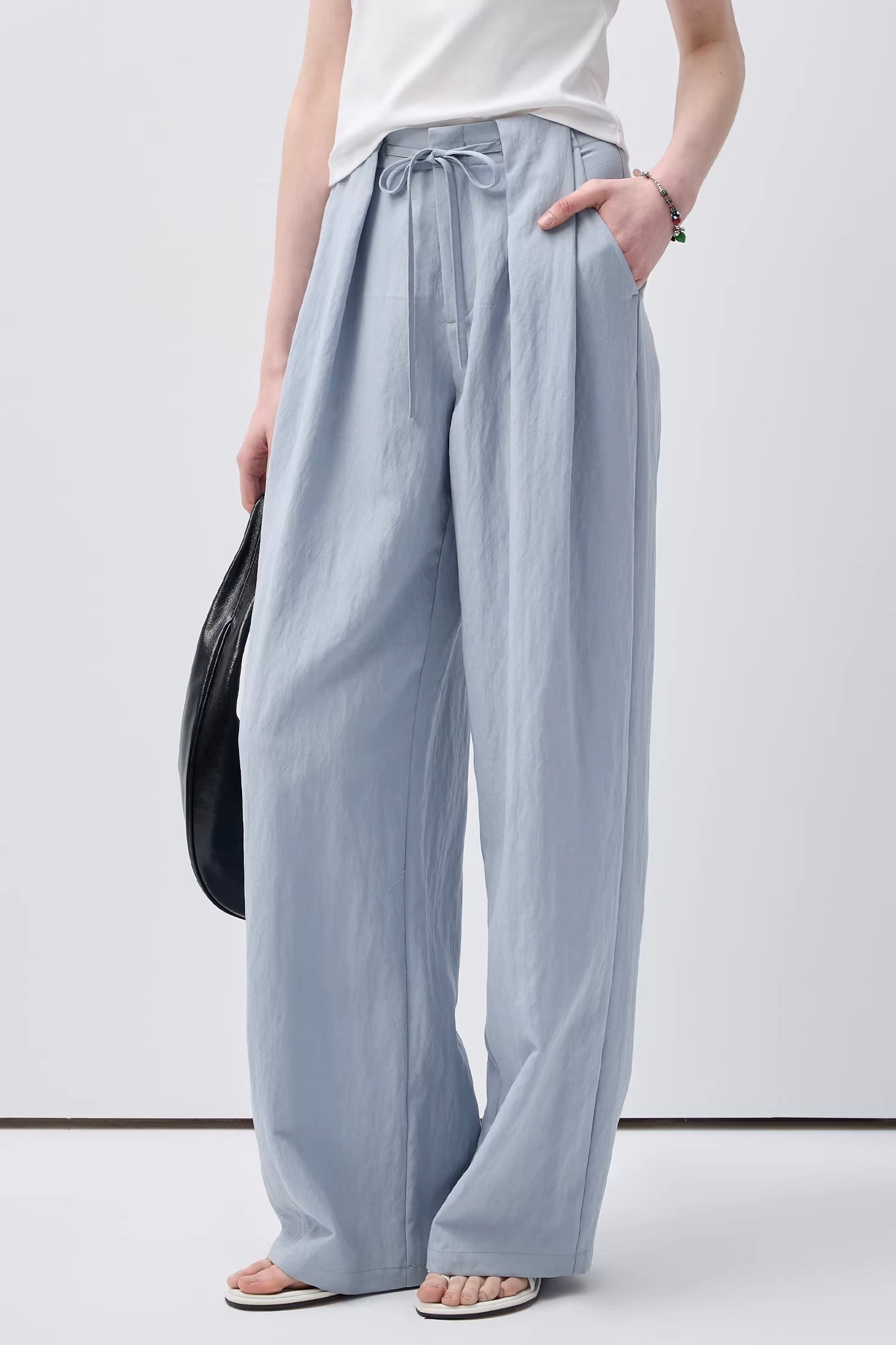 タックデザインワイドイージーパンツC3653