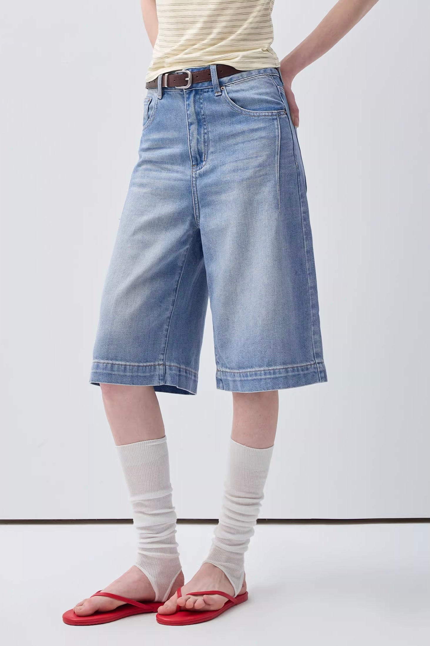 ワイドシルエットデニムパンツC3725