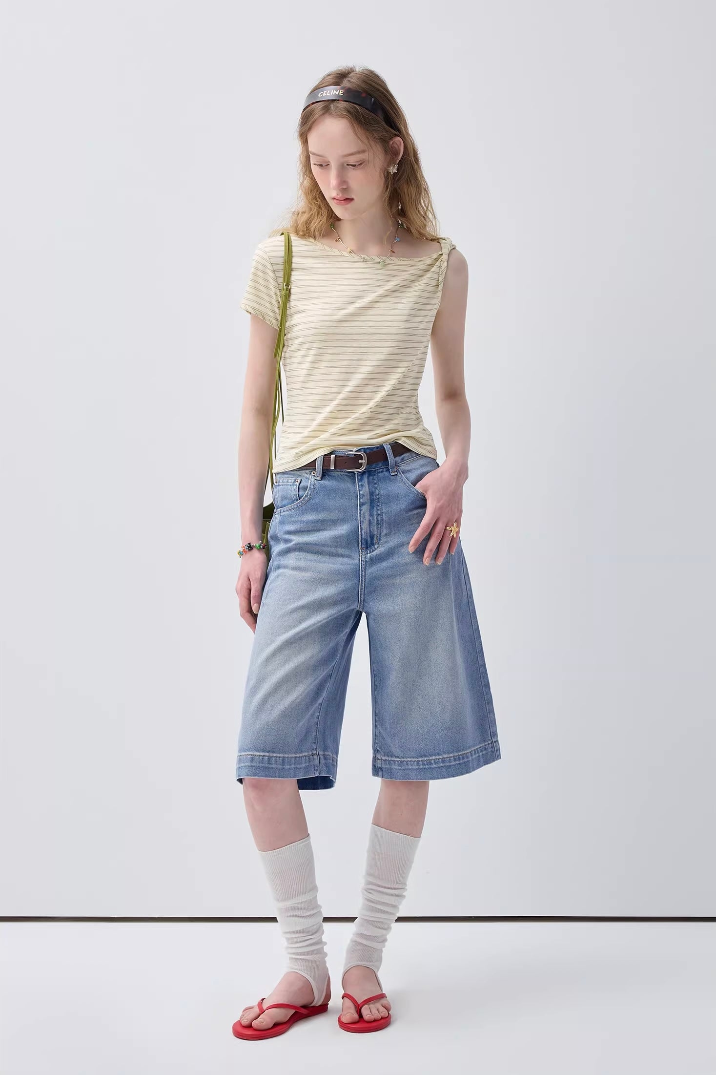 ワイドシルエットデニムパンツC3725
