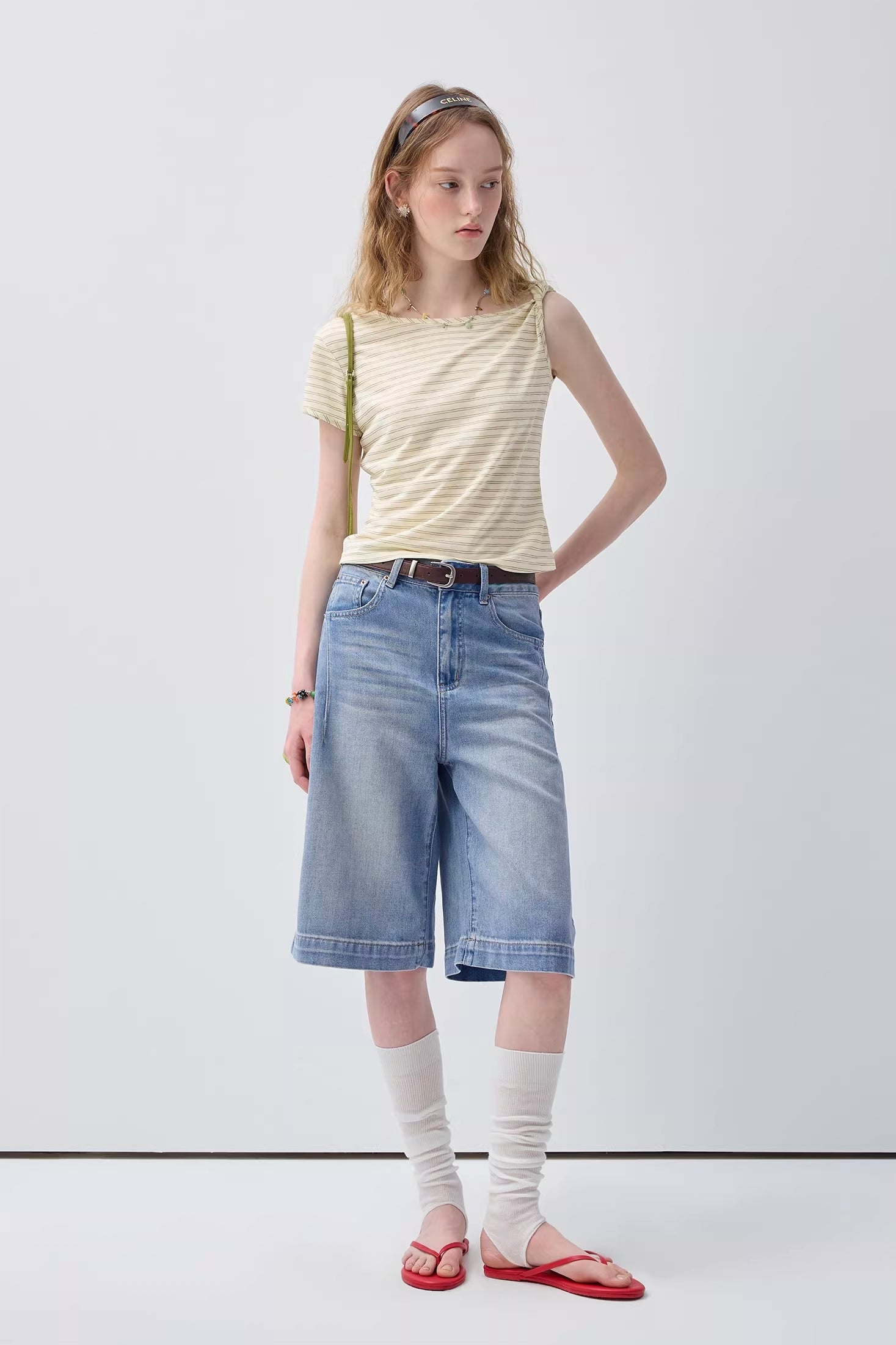 ワイドシルエットデニムパンツC3725