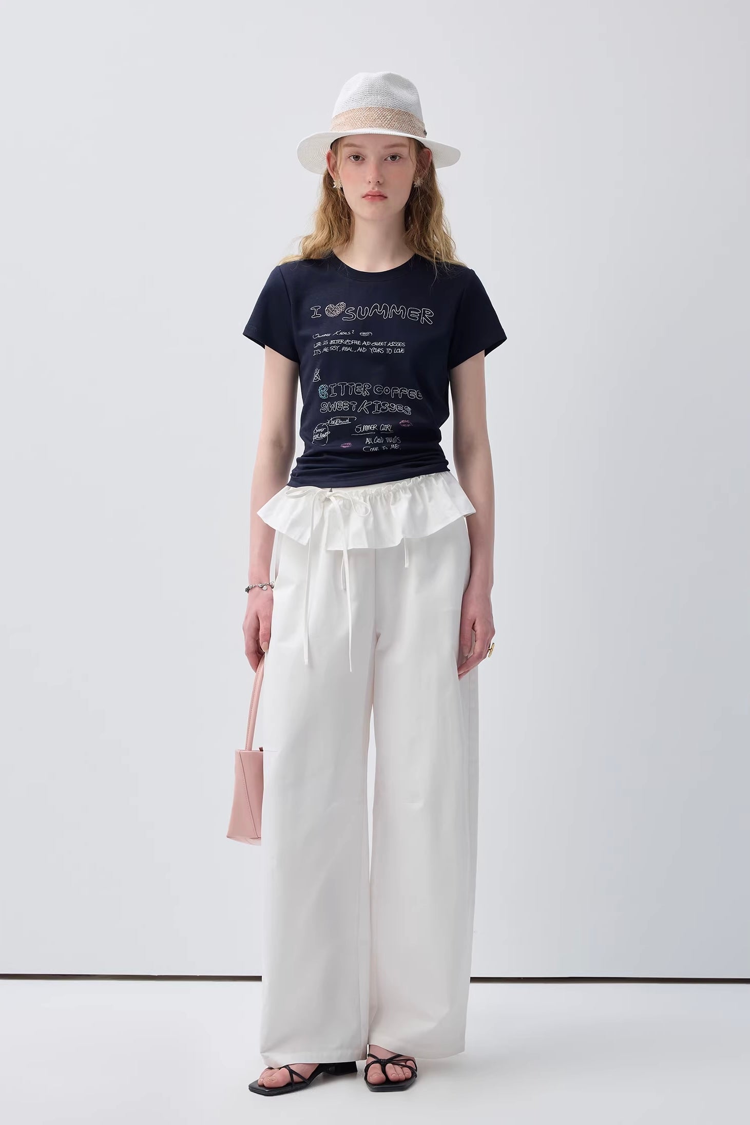 フィットシルエットグラフィックTシャツC3727
