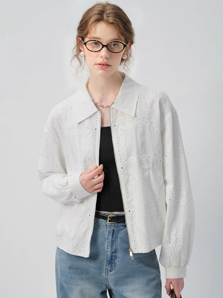 テーラード風レースホワイトジャケット
C2960