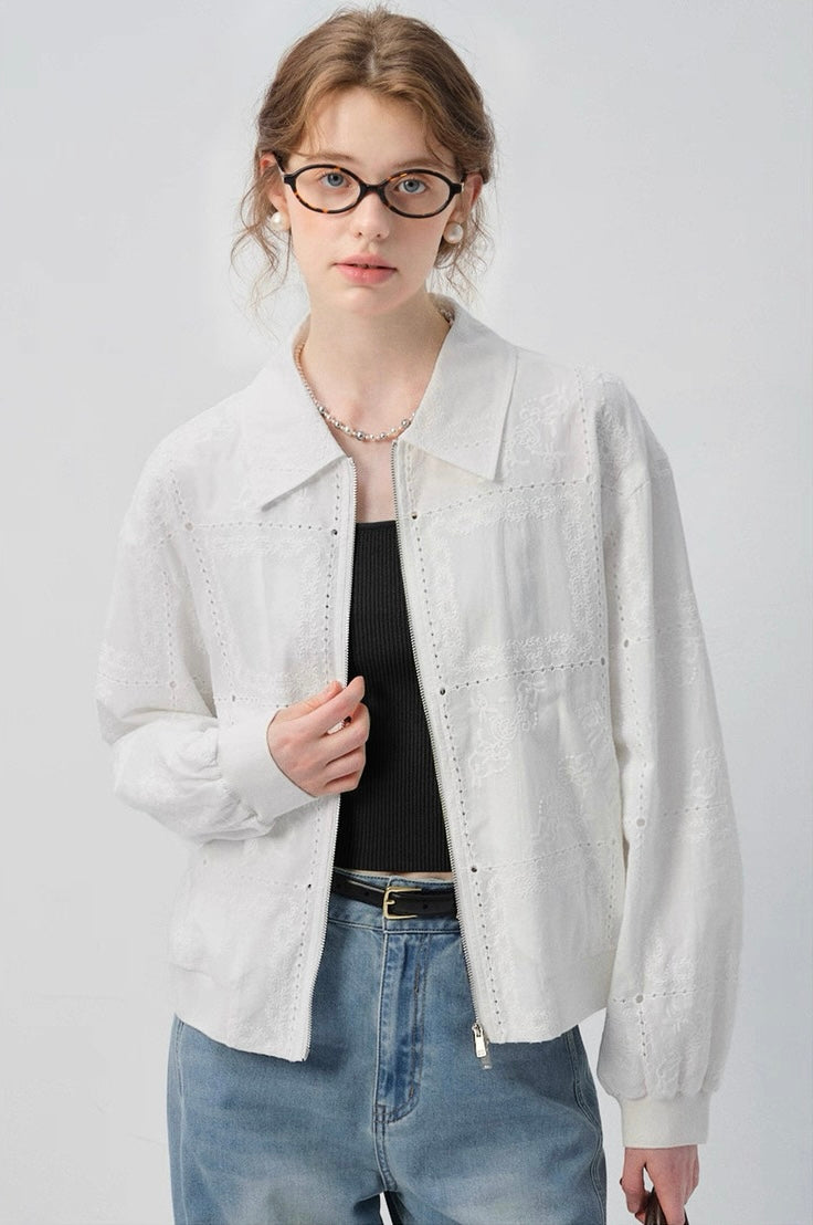 テーラード風レースホワイトジャケット
C2960