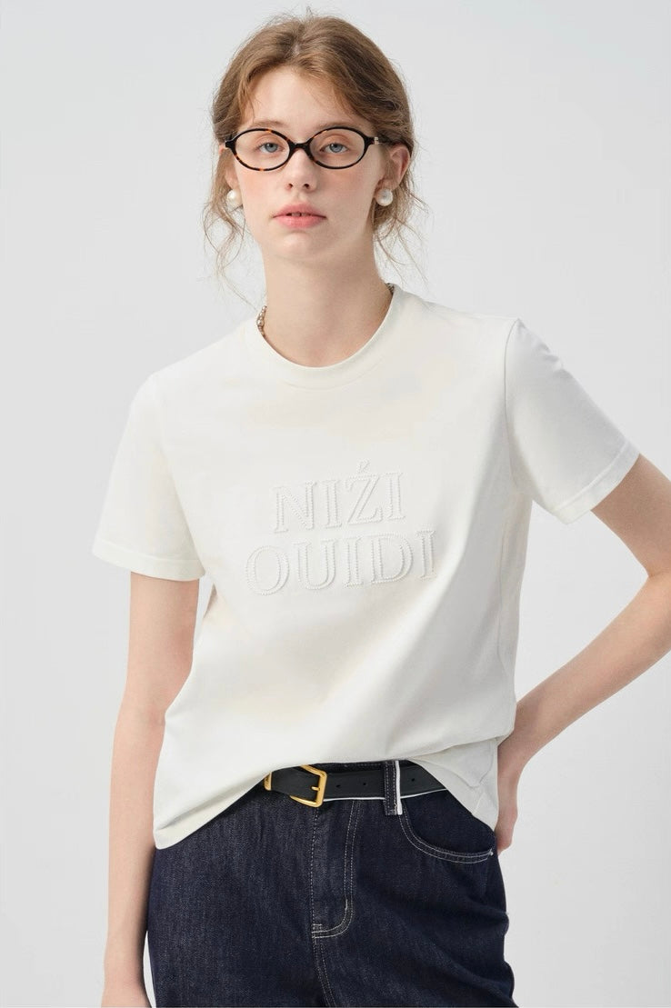 ロゴ刺繍Tシャツ
C2974