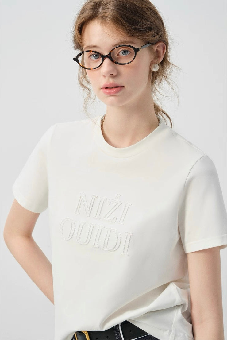 ロゴ刺繍Tシャツ
C2974