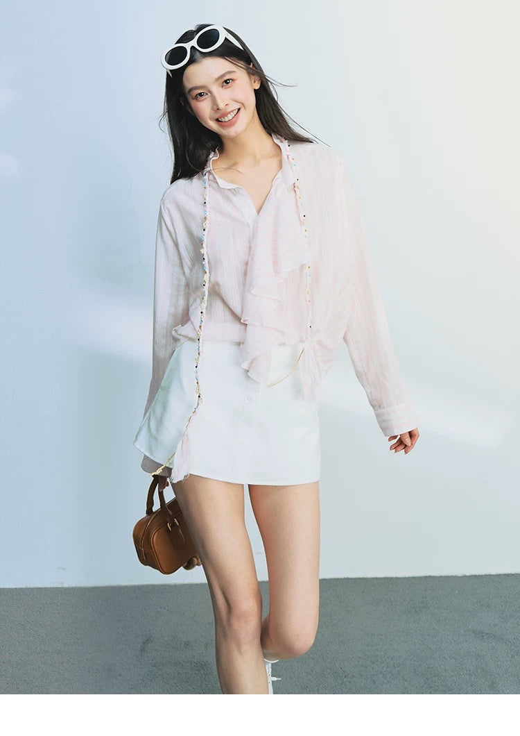 フリルシャツT2671