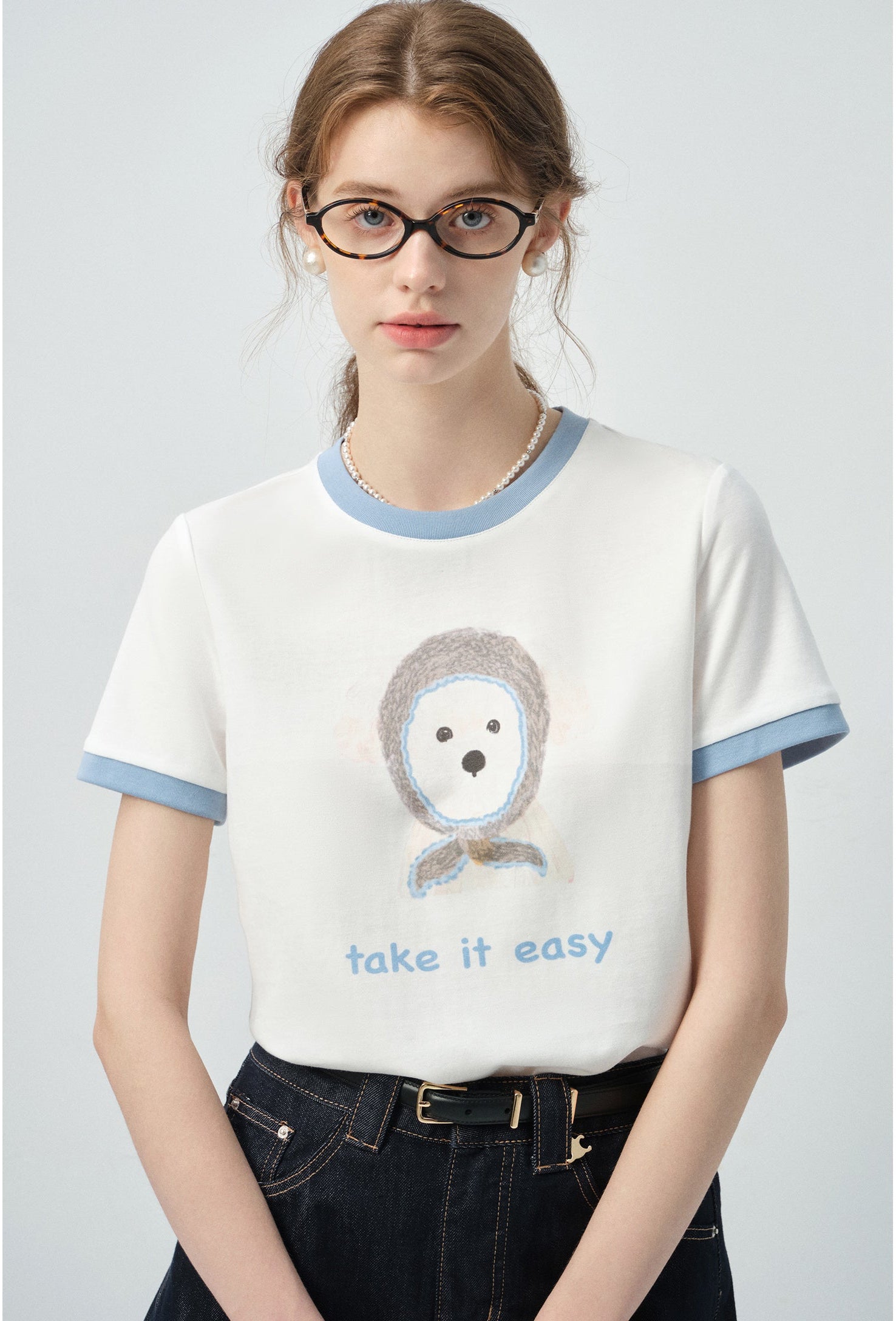take it easyプリントTシャツC2906