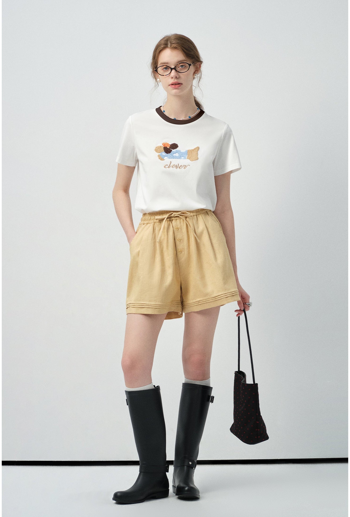 サガラ刺繍TシャツC2902