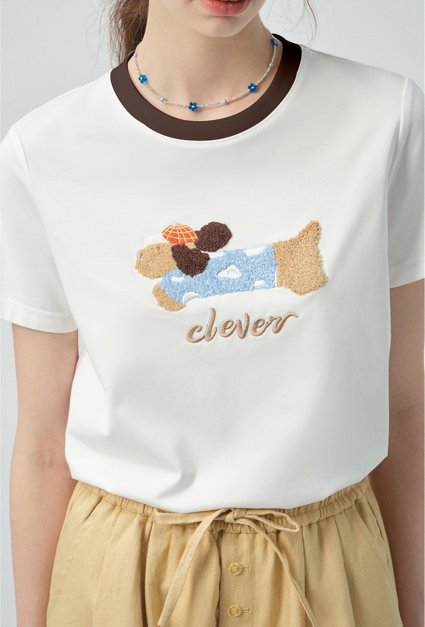 サガラ刺繍TシャツC2902