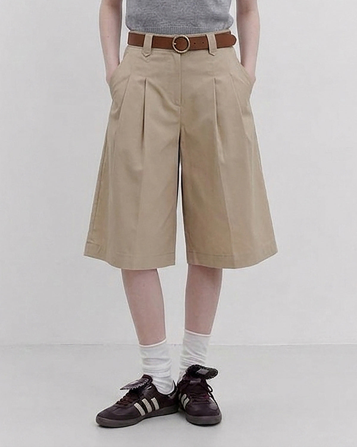 ハイウエストルーズハーフパンツ C3821