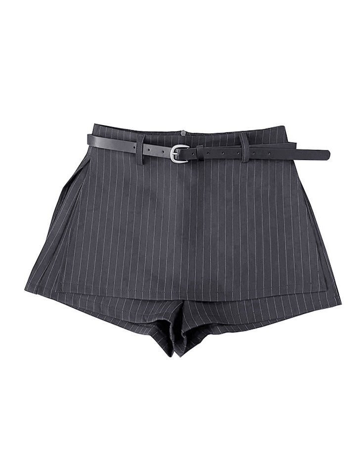 ピンストライプスカートショートパンツ C3831