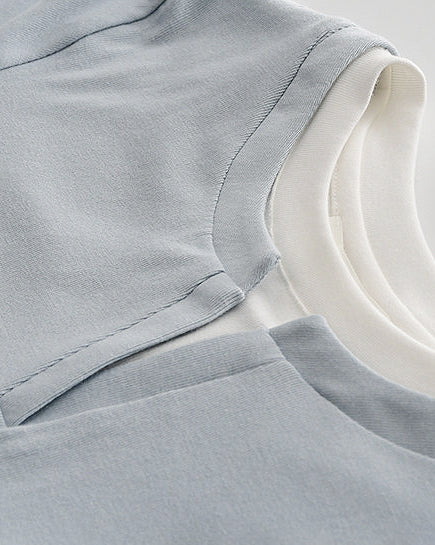 フェイクツーピースTシャツ C3819