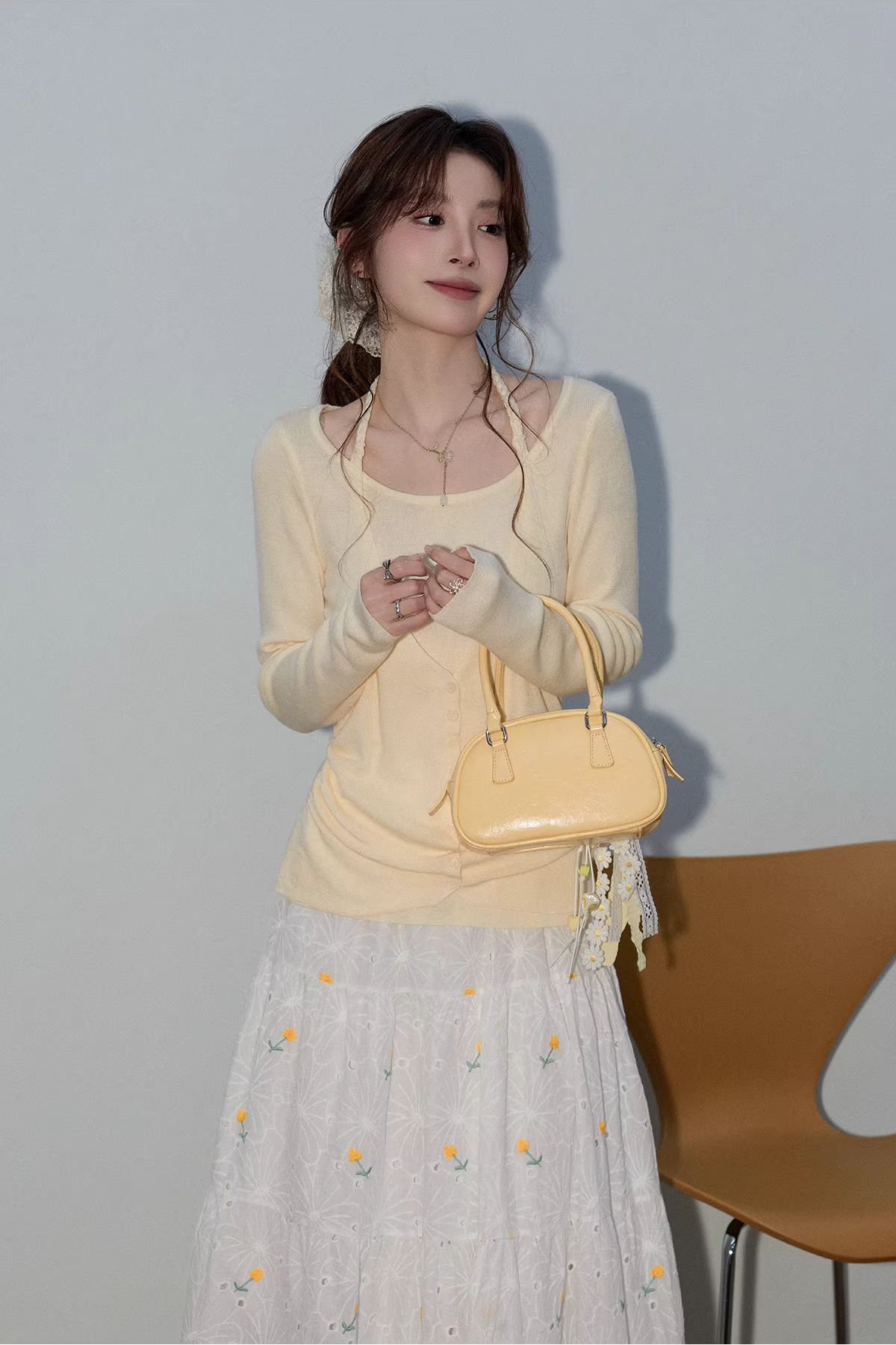 フローラルホロースカートC3571