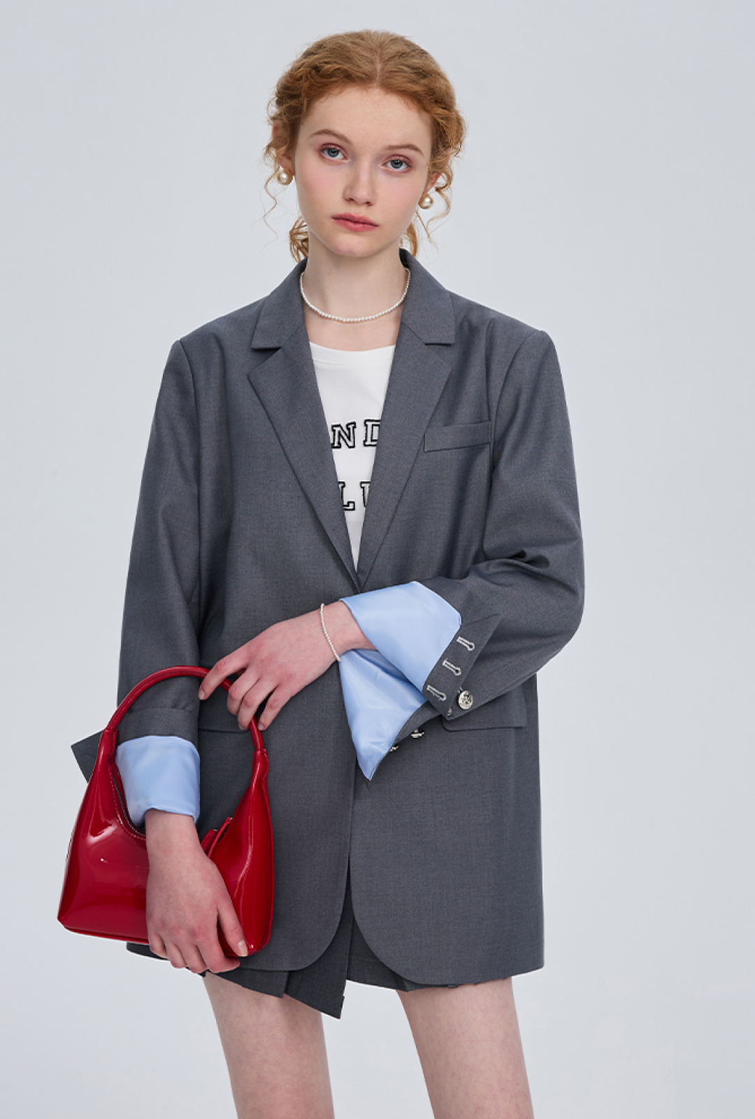 【即納】ルーズシルエットシングルジャケット C0594