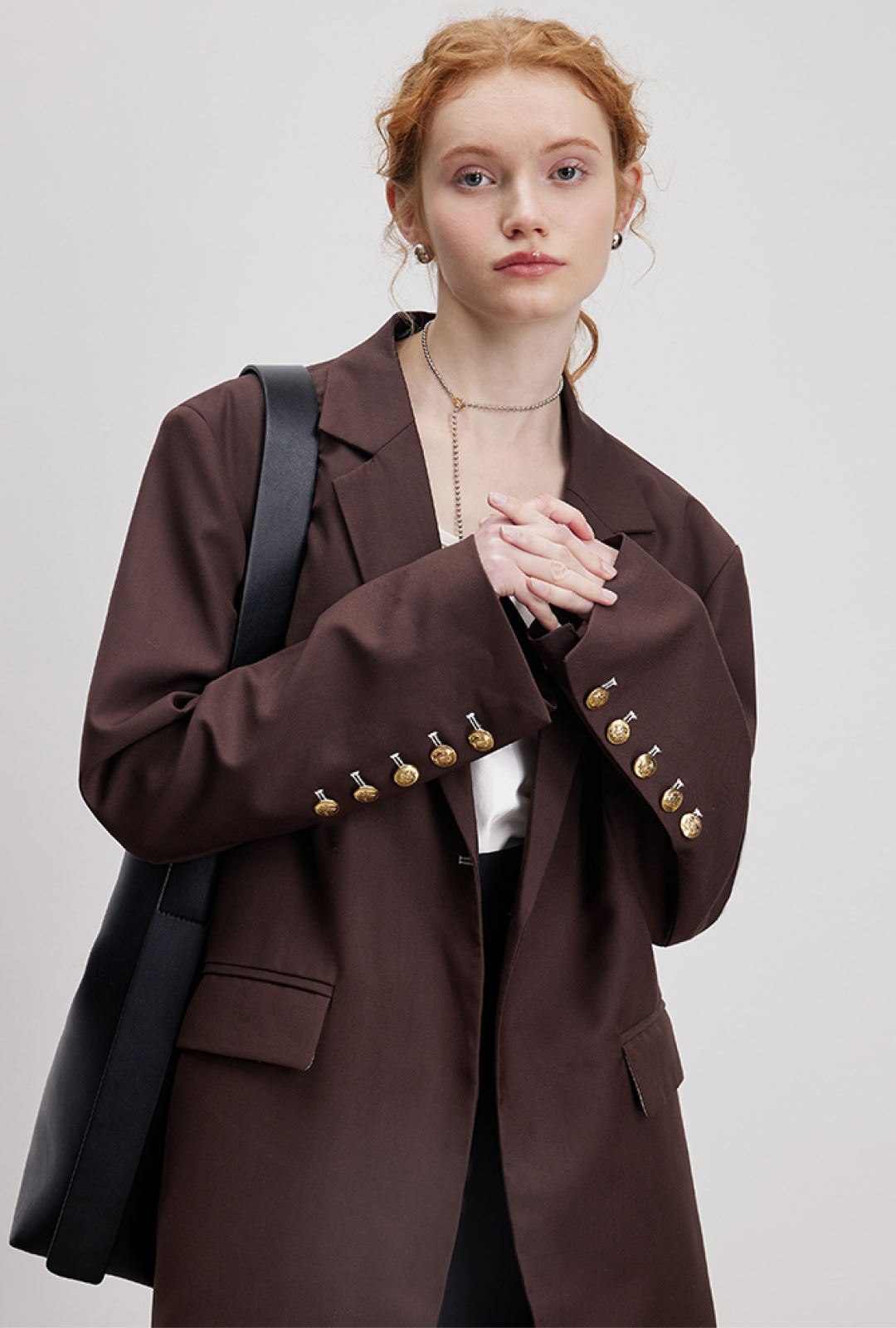 【即納】ルーズシルエットシングルジャケット C0594