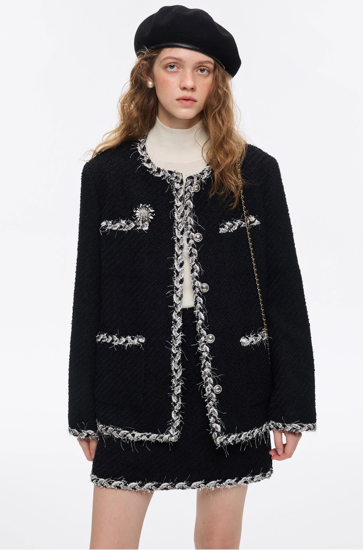 【美品】3点セットアップ KNIT VEST SET SHIRT JACKET Ameri（アメリ）の「KNIT VEST SET SHIRT JACKET（テーラード