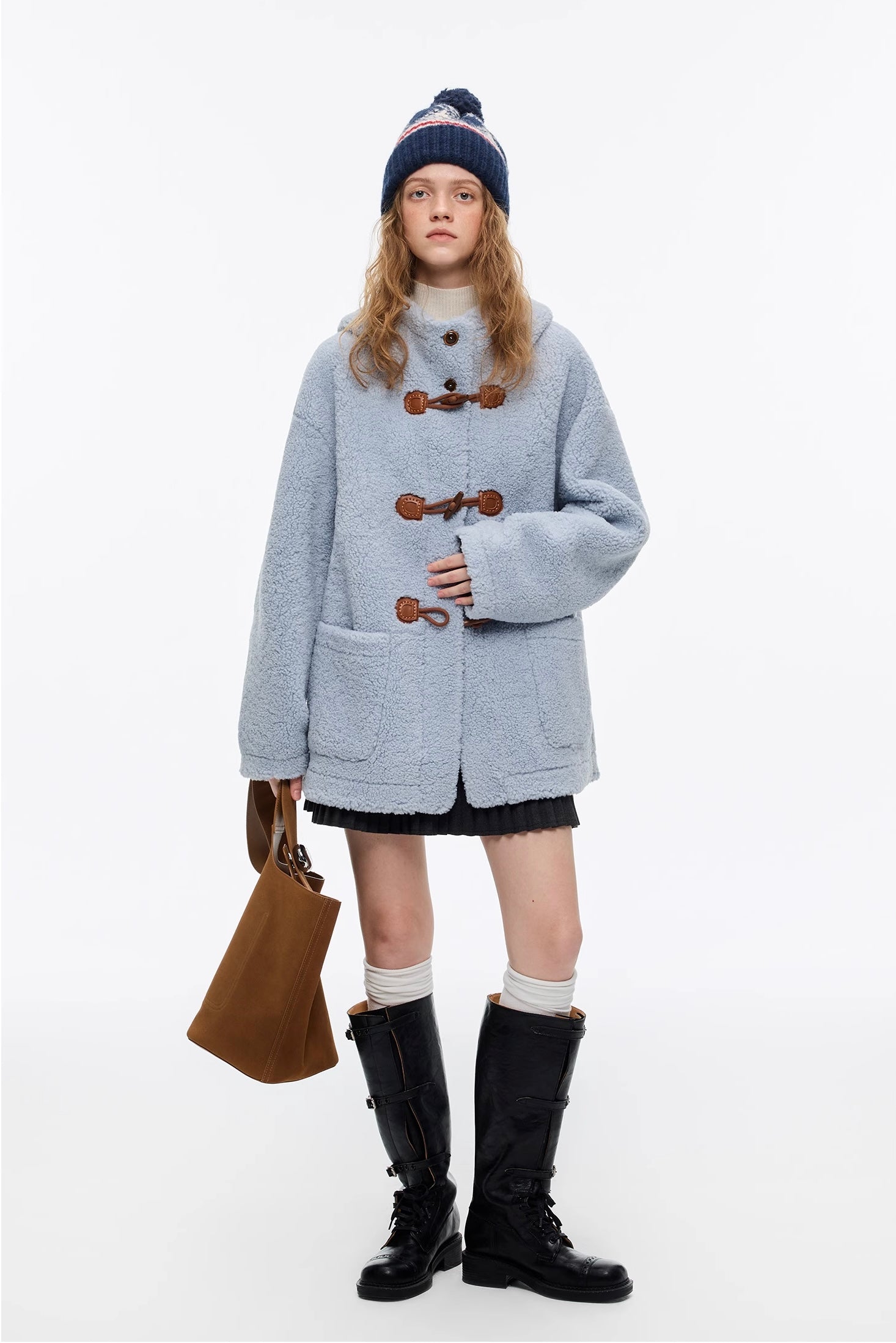 トグルボタンムートンフードジャケット
C3368