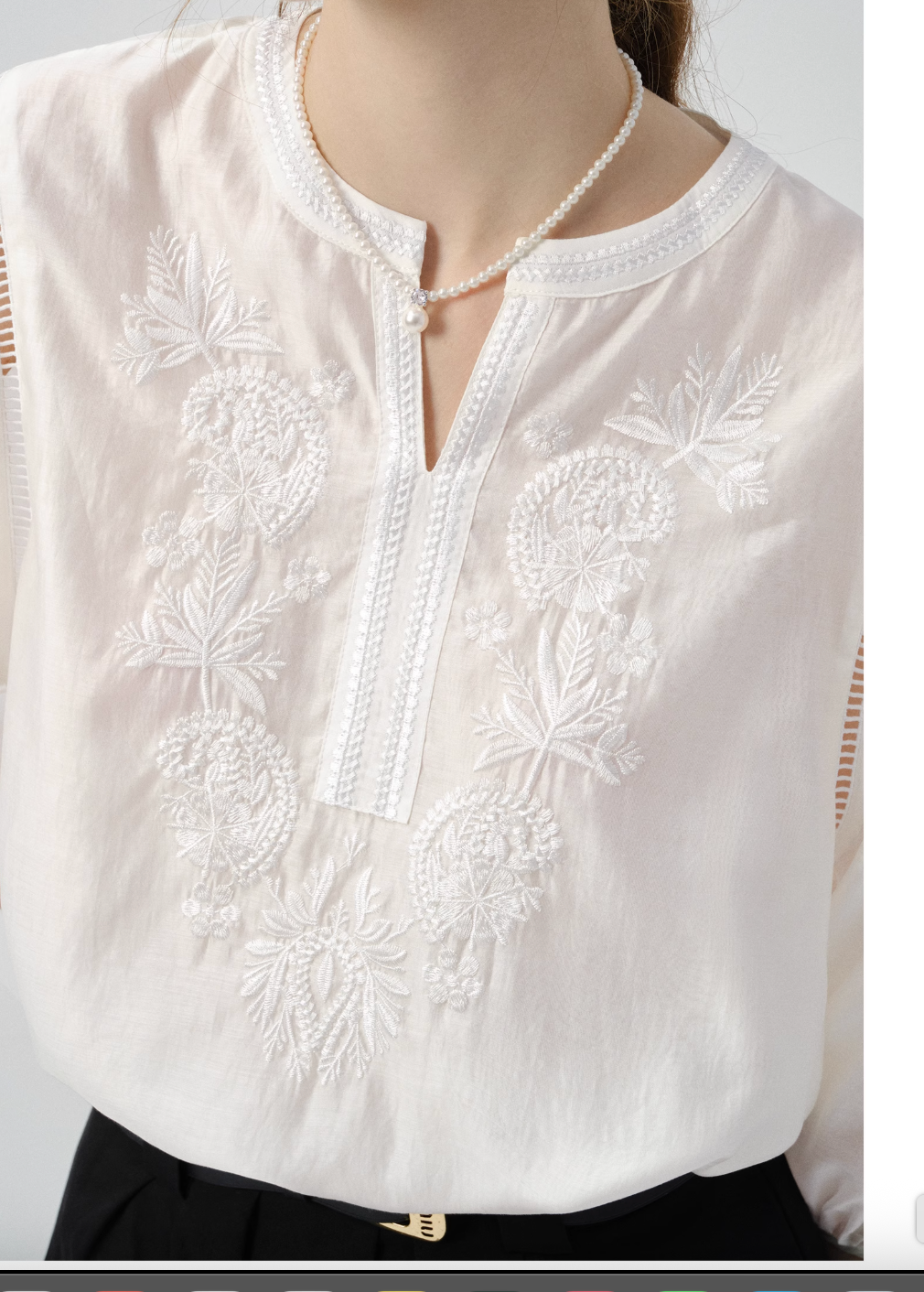 刺繍ブラウス　C2846