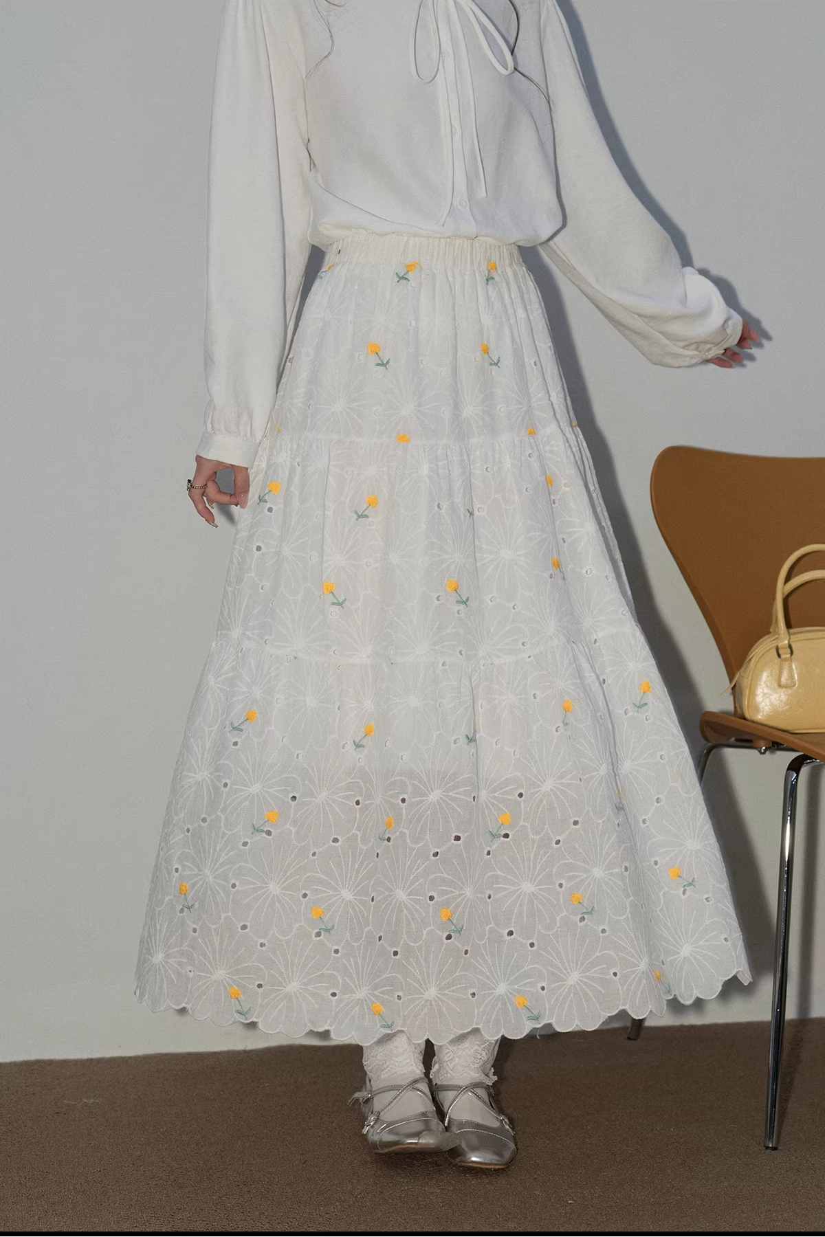 フローラルホロースカートC3571