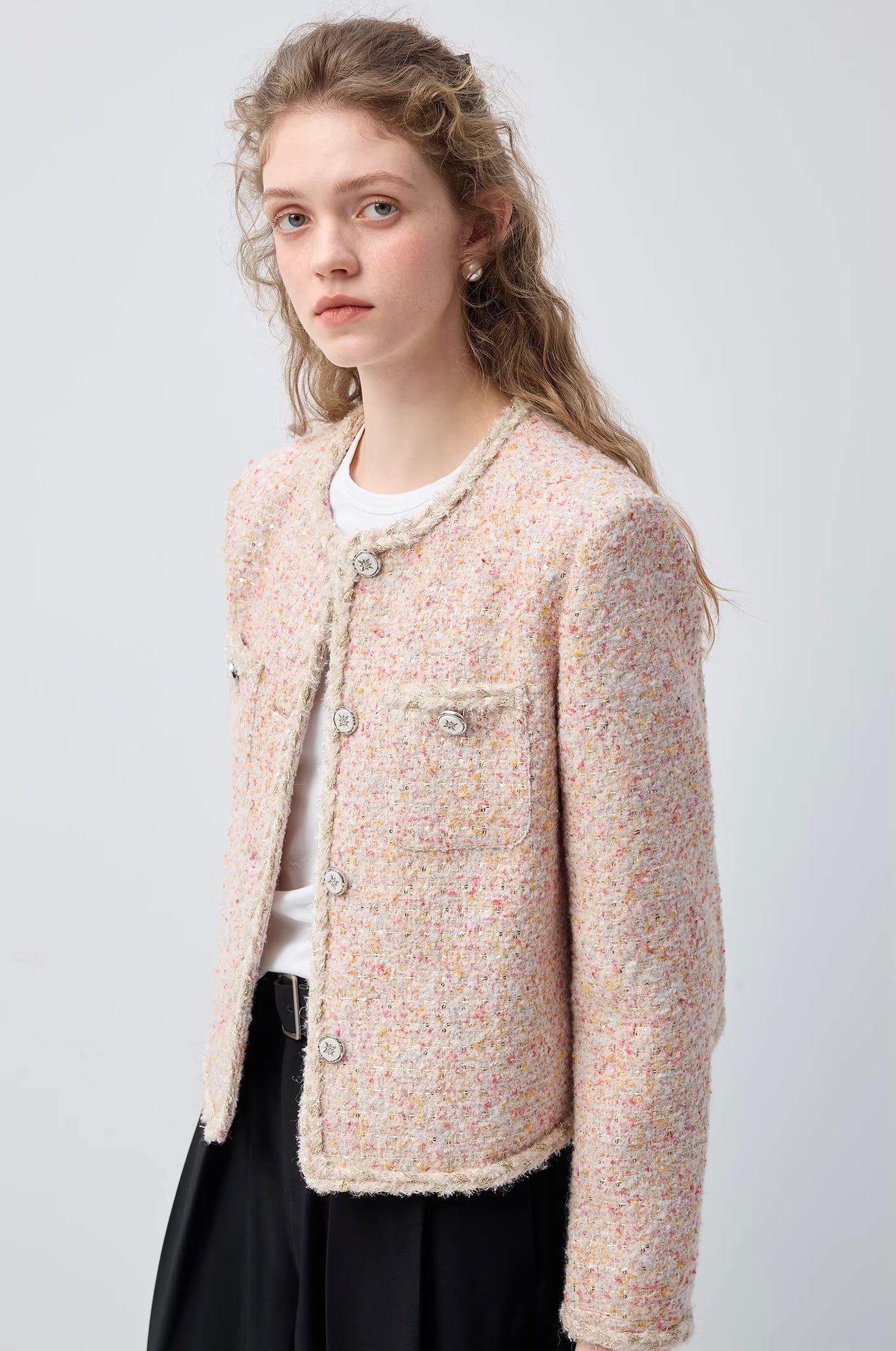 ケーブルフリルエレガントジャケット
C3380