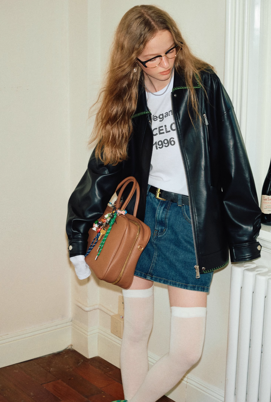 NOWHOW CHUCK グリーン レザー 巾着 NOWHOW CHUCK グリーン レザー NOWHOW CHUCK グリーン レザー 巾着 NOWHOW CHUCK グリーン レザー