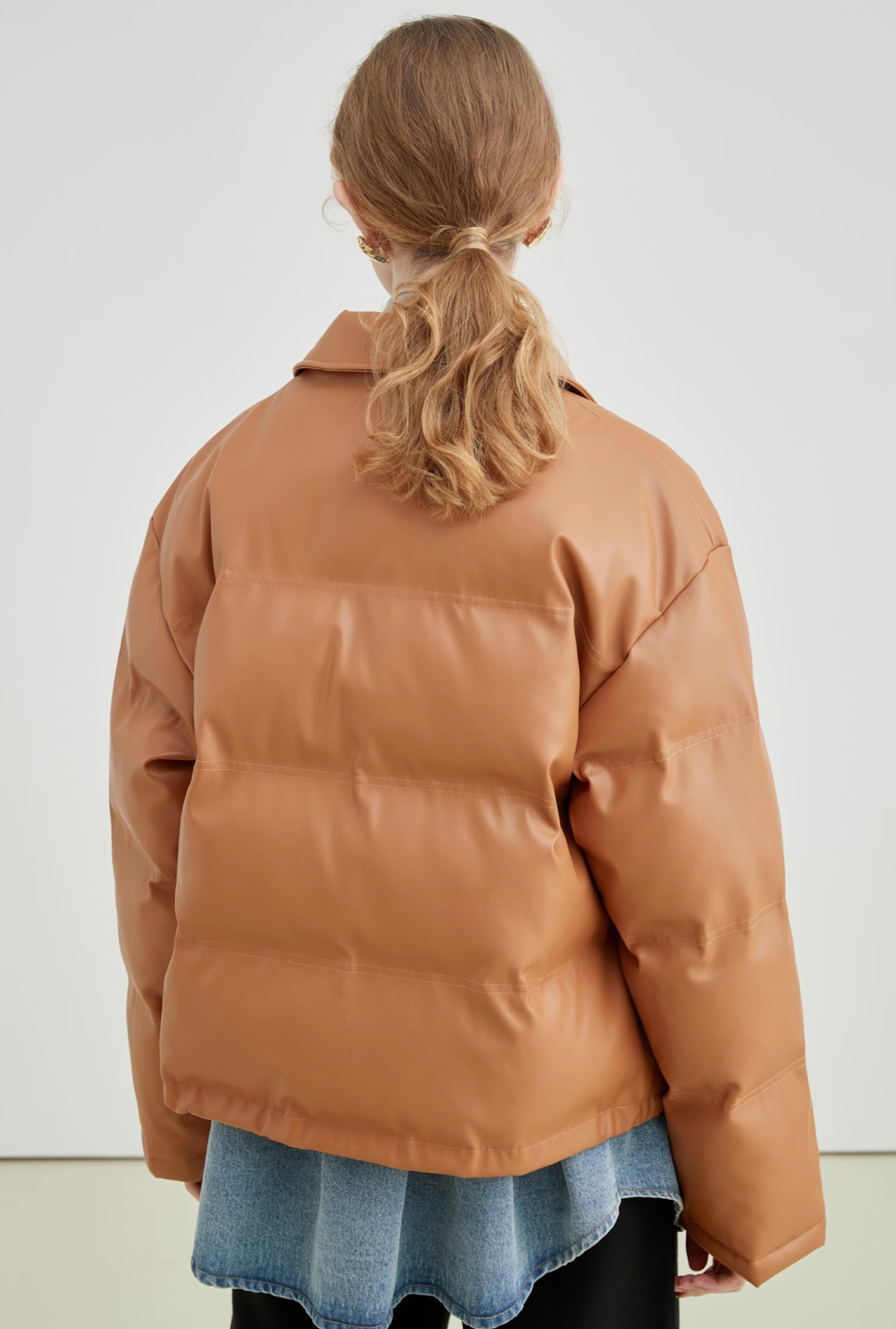 Short White Duck Down Jacket C1318