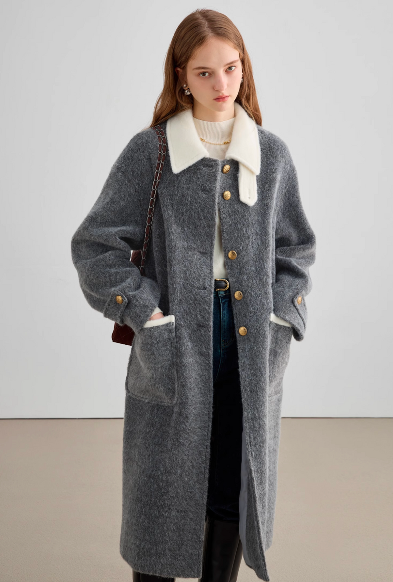 chic and things エレガントコントラストカラーコート chic and things コントラストカラーエレガントコート