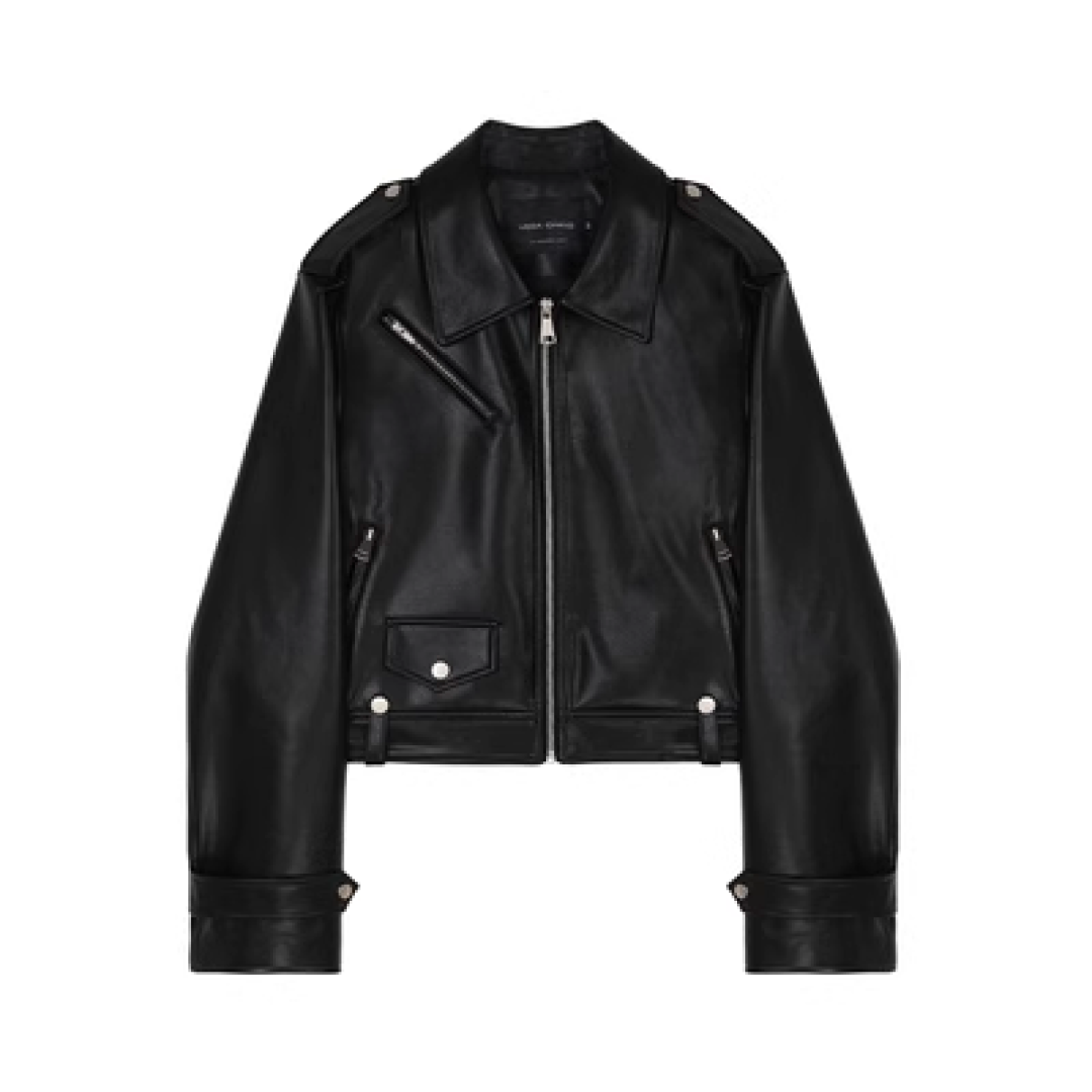 Short Leather Retro Jacket C1471