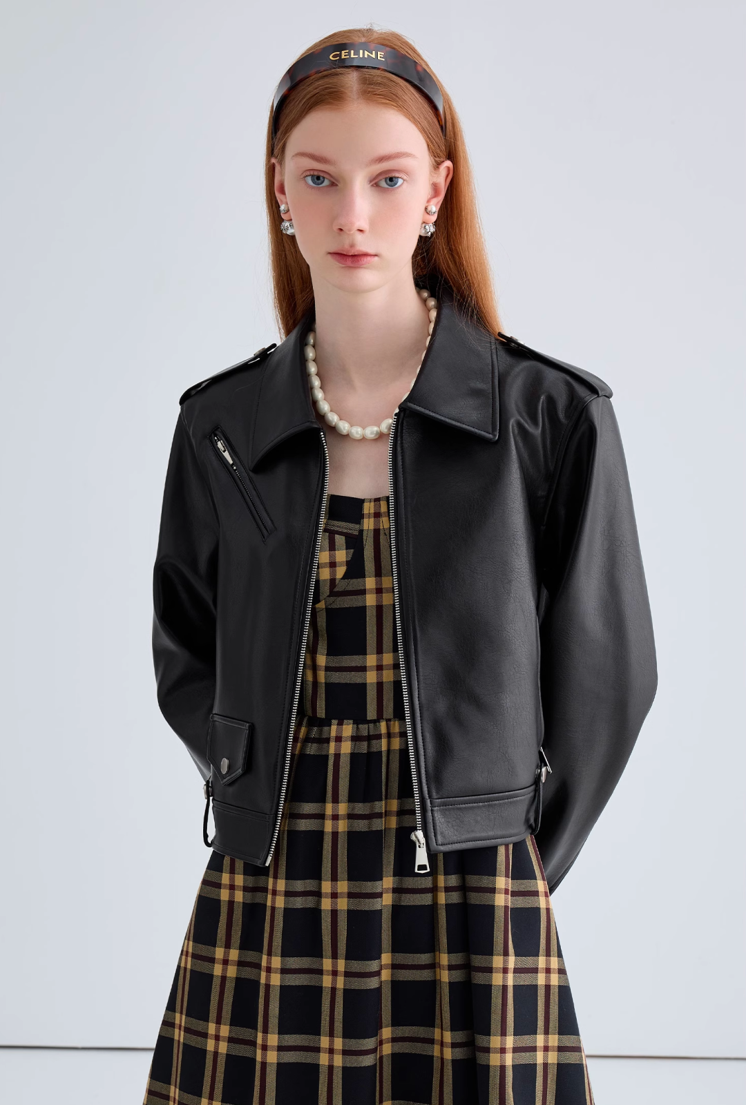 Short Leather Retro Jacket C1471