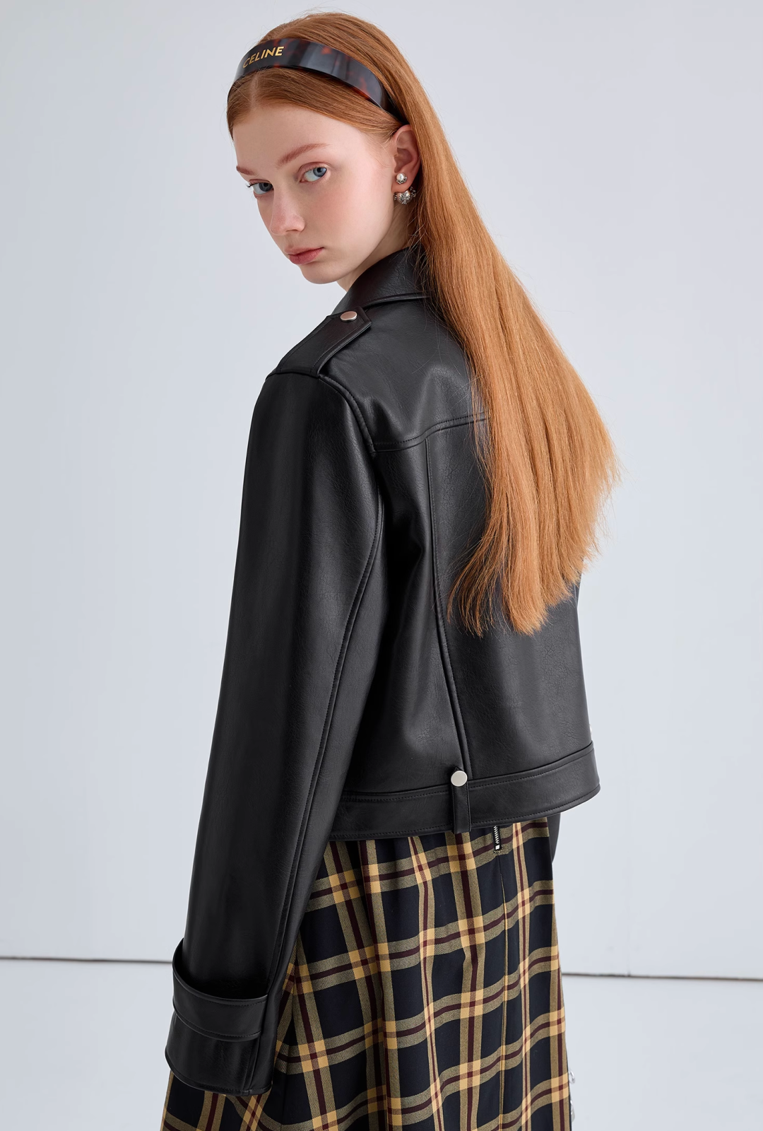 Short Leather Retro Jacket C1471