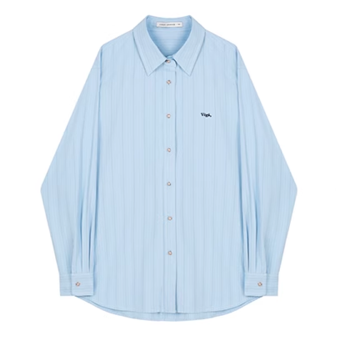 Striped basic logo shirt C1530