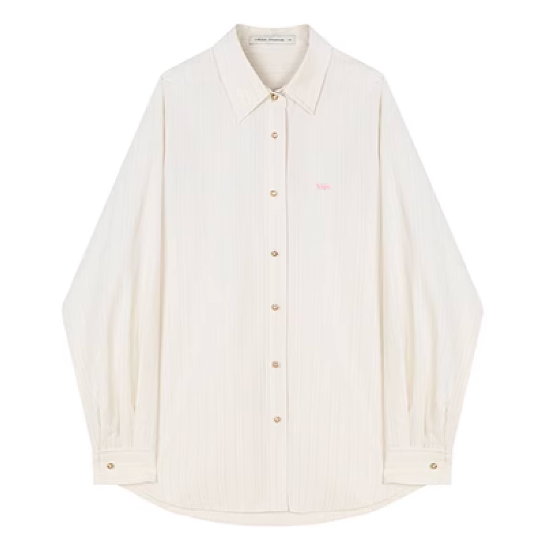 Striped basic logo shirt C1530