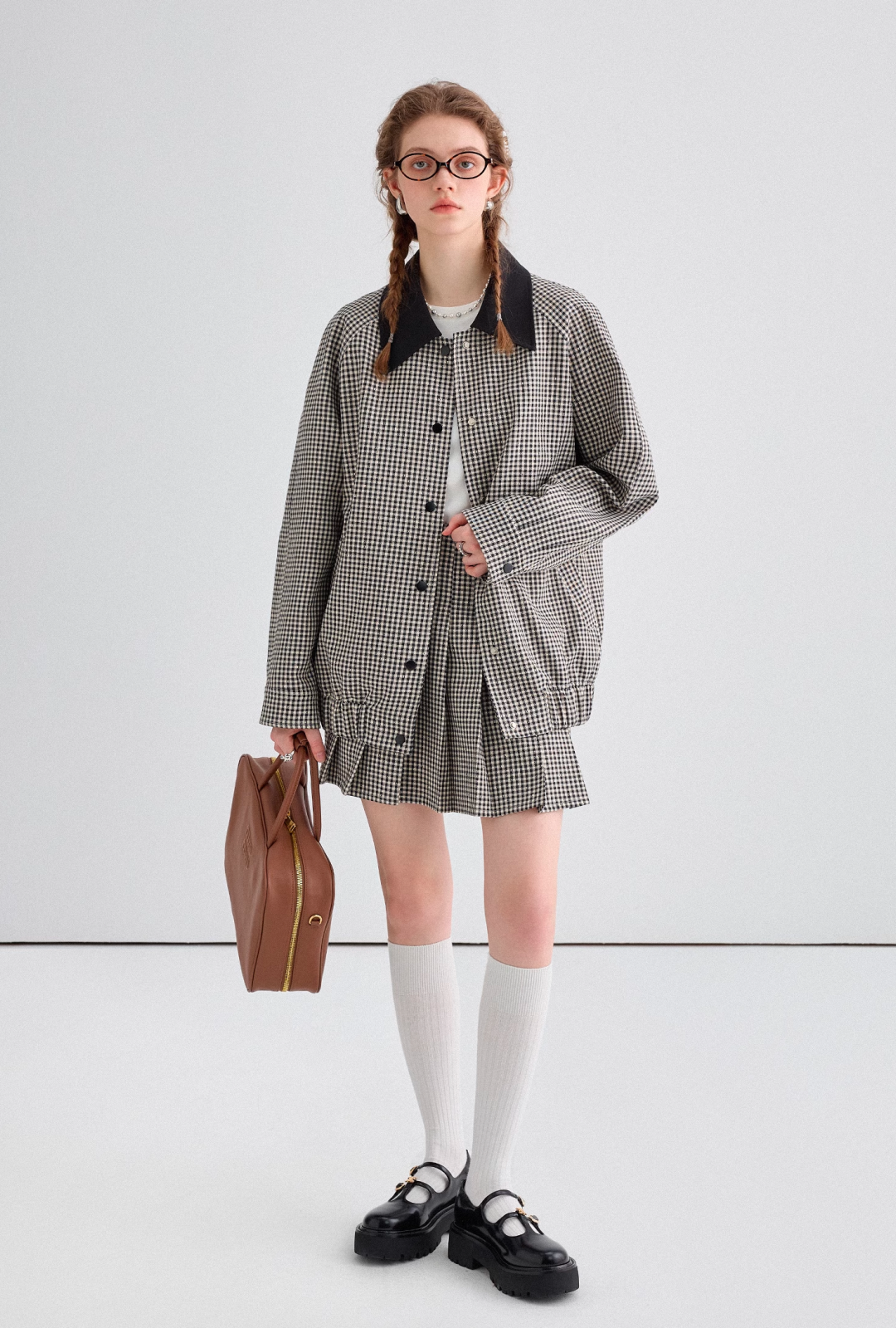 Monotone check bicolor jacket (can be set up with C1546) C1547