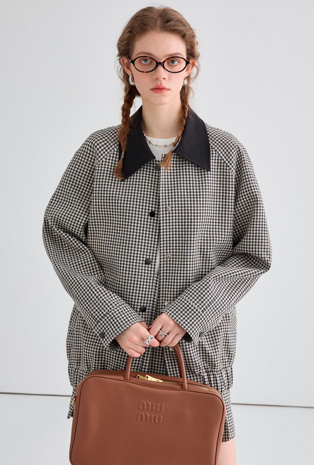 Monotone check bicolor jacket (can be set up with C1546) C1547